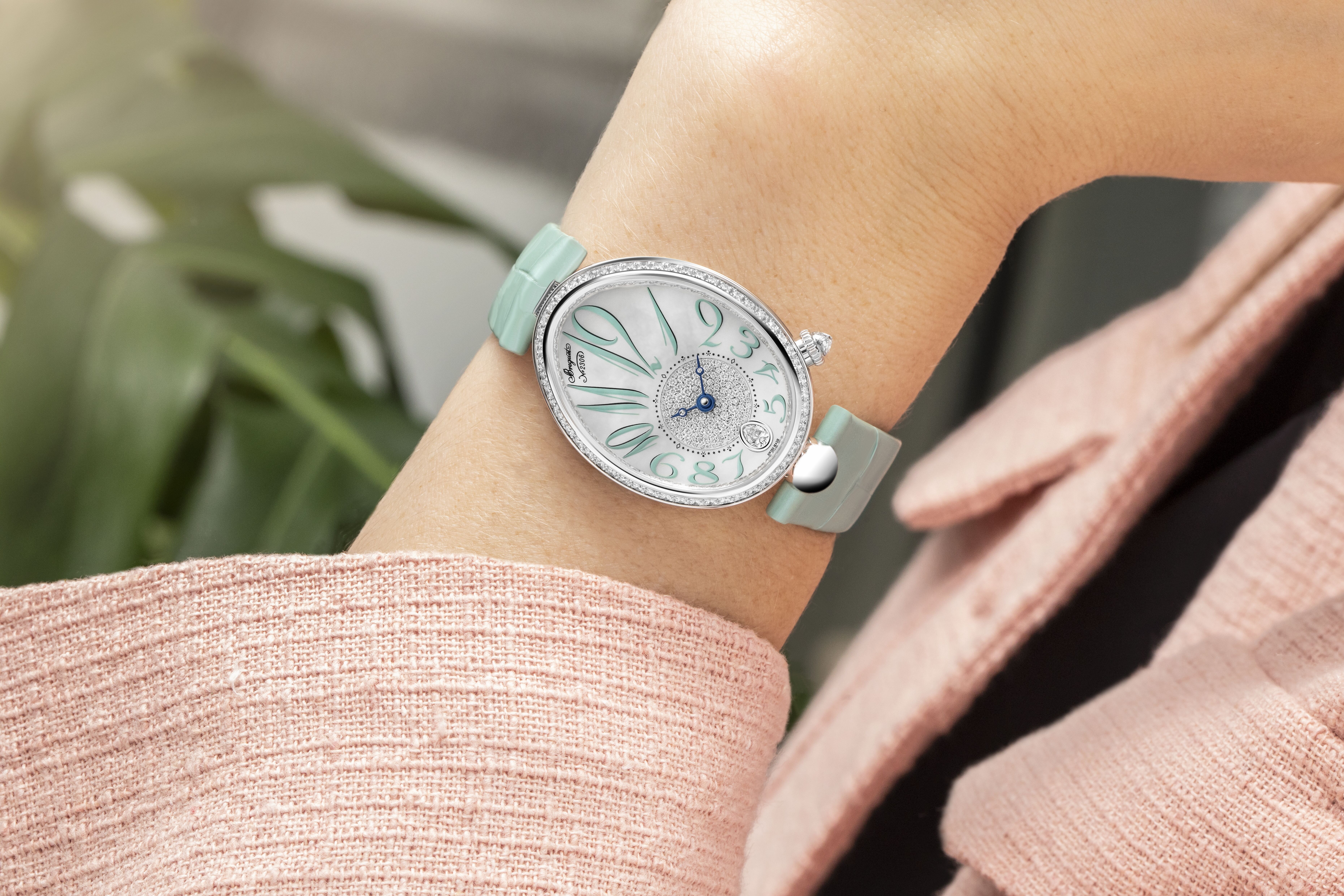 Breguet's Reine de Naples Collection Blooms With A Vibrant Mint Green Hue