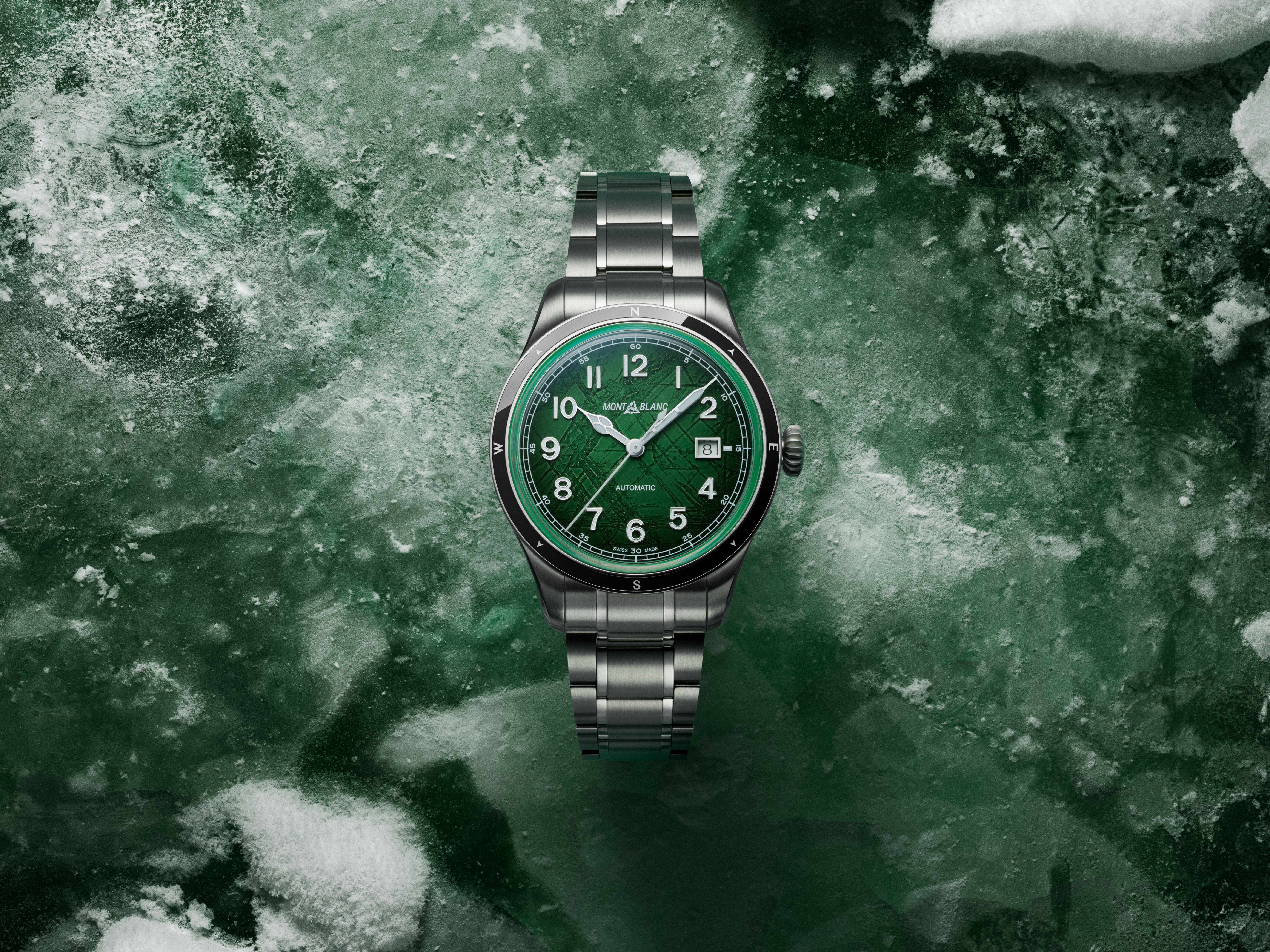 The collection is inspired by the emerald icebergs of the glacial Southern Ocean surrounding Antarctica