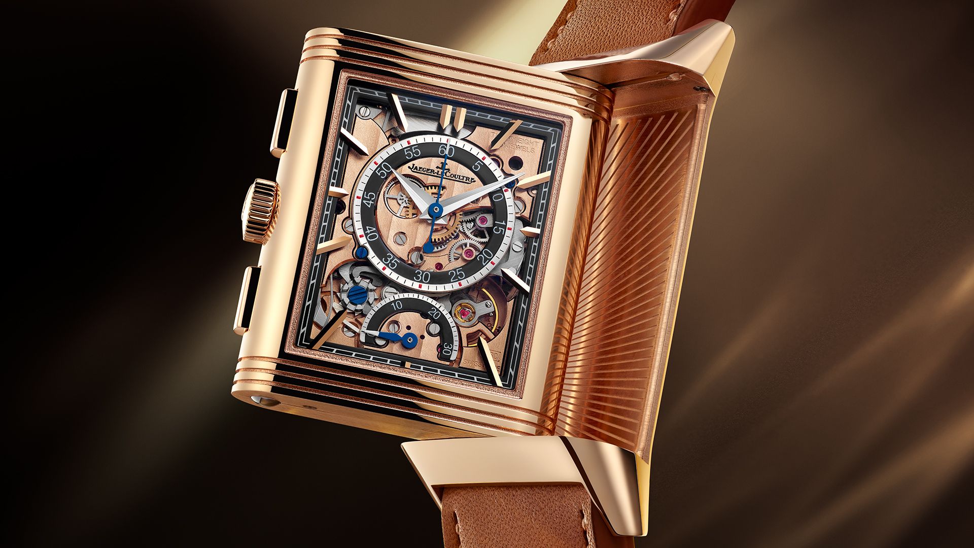 Jaeger-LeCoultre Reverso Tribute Chronograph in Pink Gold