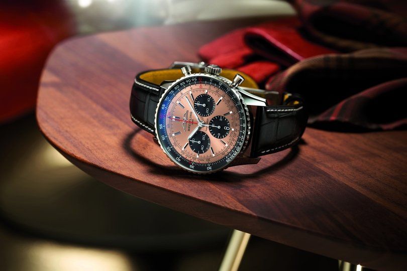 Breitling Navitimer B01 Chronograph copper-colored dial and black alligator leather strap 