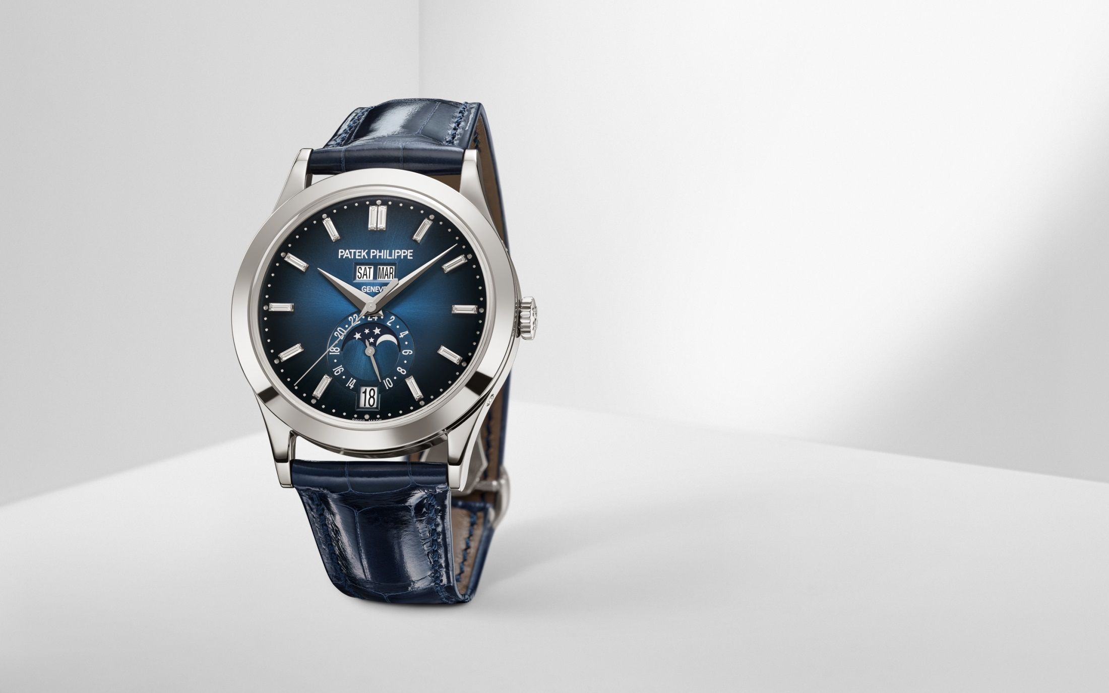 Watches And Wonders 2024: A Bold Evolution Of The Patek Philippe Annual Calendar 5396 With A White Gold Case And Blue Dial