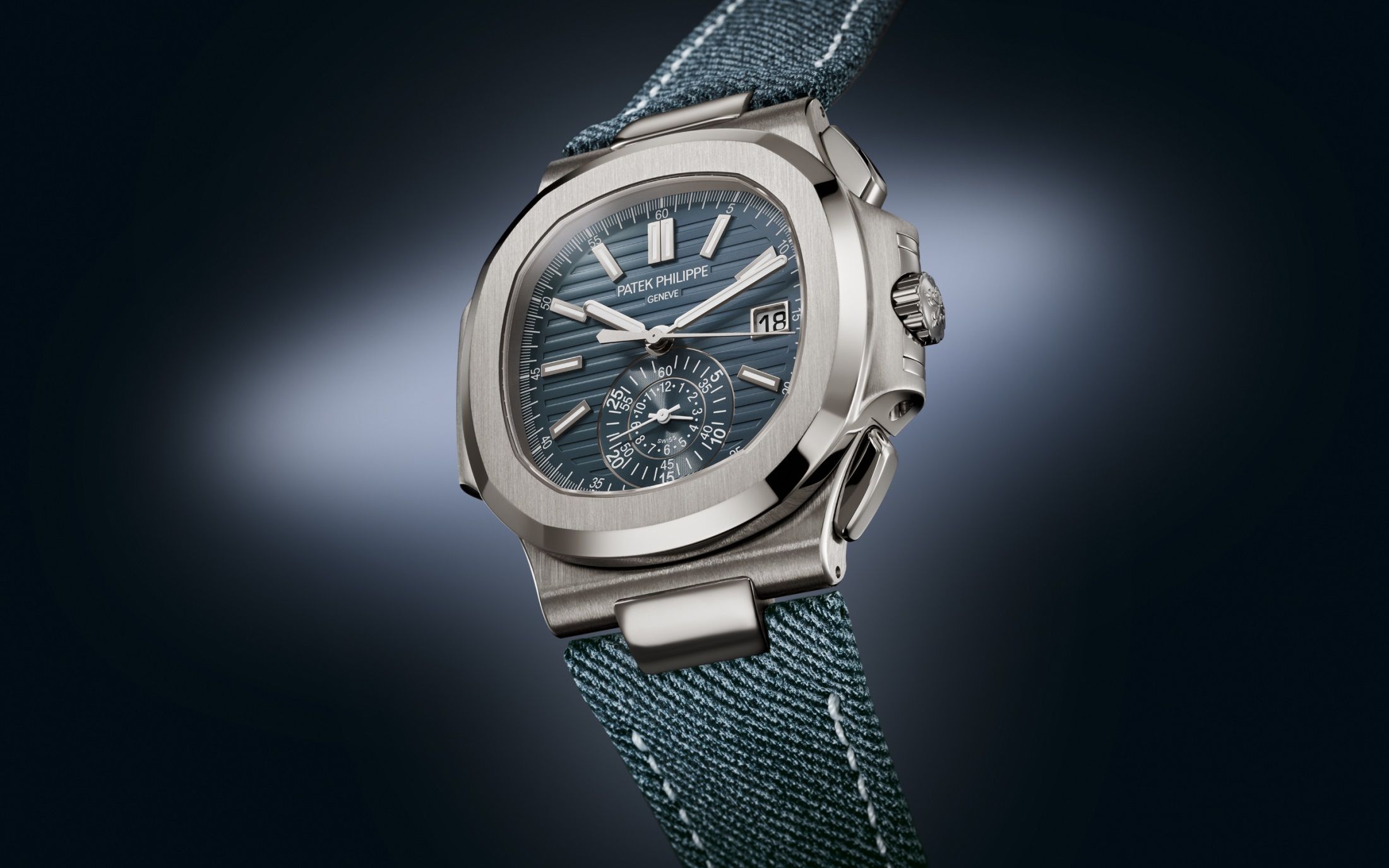 Watches and Wonders 2024: Patek Philippe Revives The Nautilus Chronograph 5980 In A White Gold And Blue-Gray Makeover