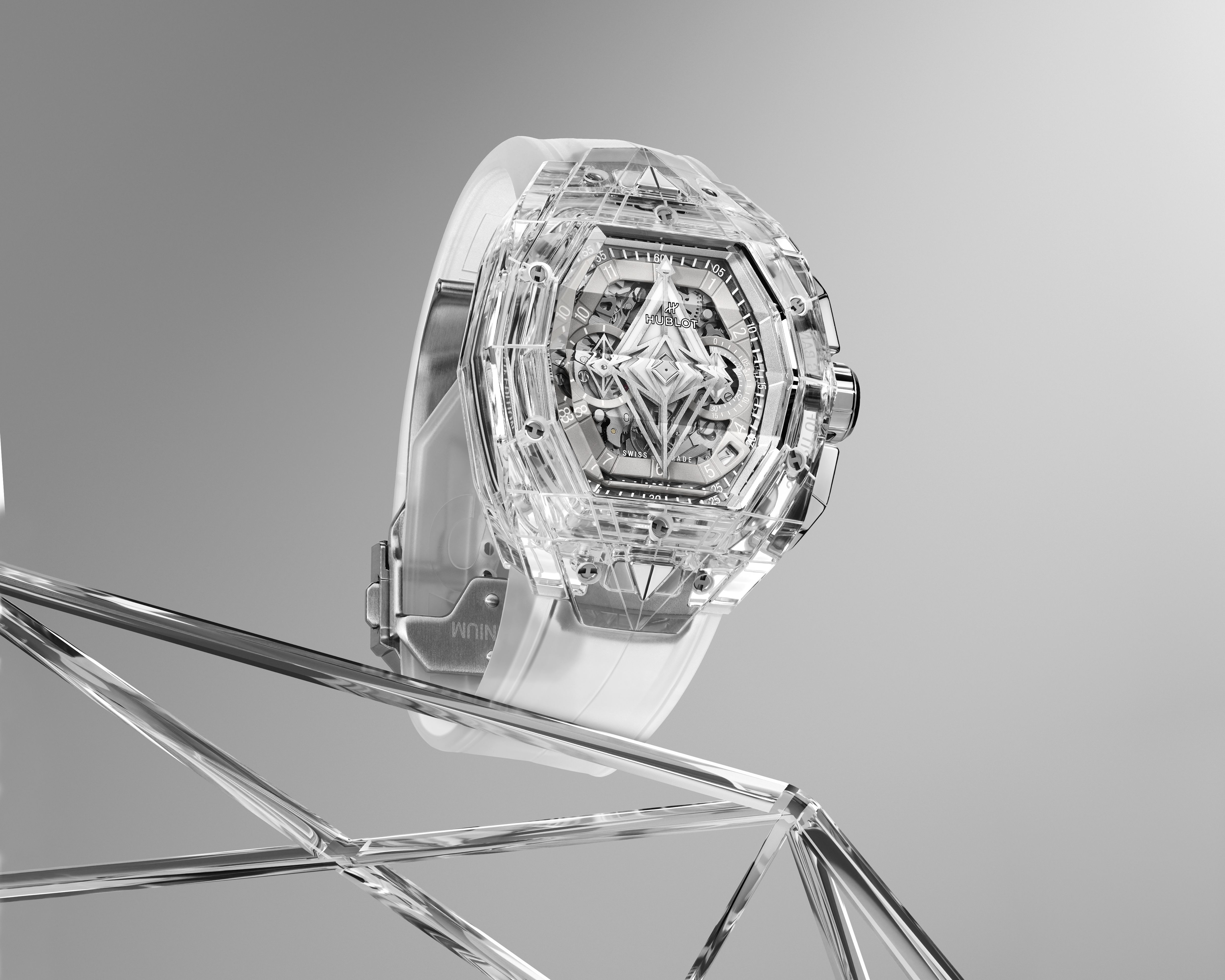 Watches and Wonders 2024: A Tattoo-Etched Sapphire Construction Dazzles The Hublot Spirit of Big Bang Sang Bleu Sapphire