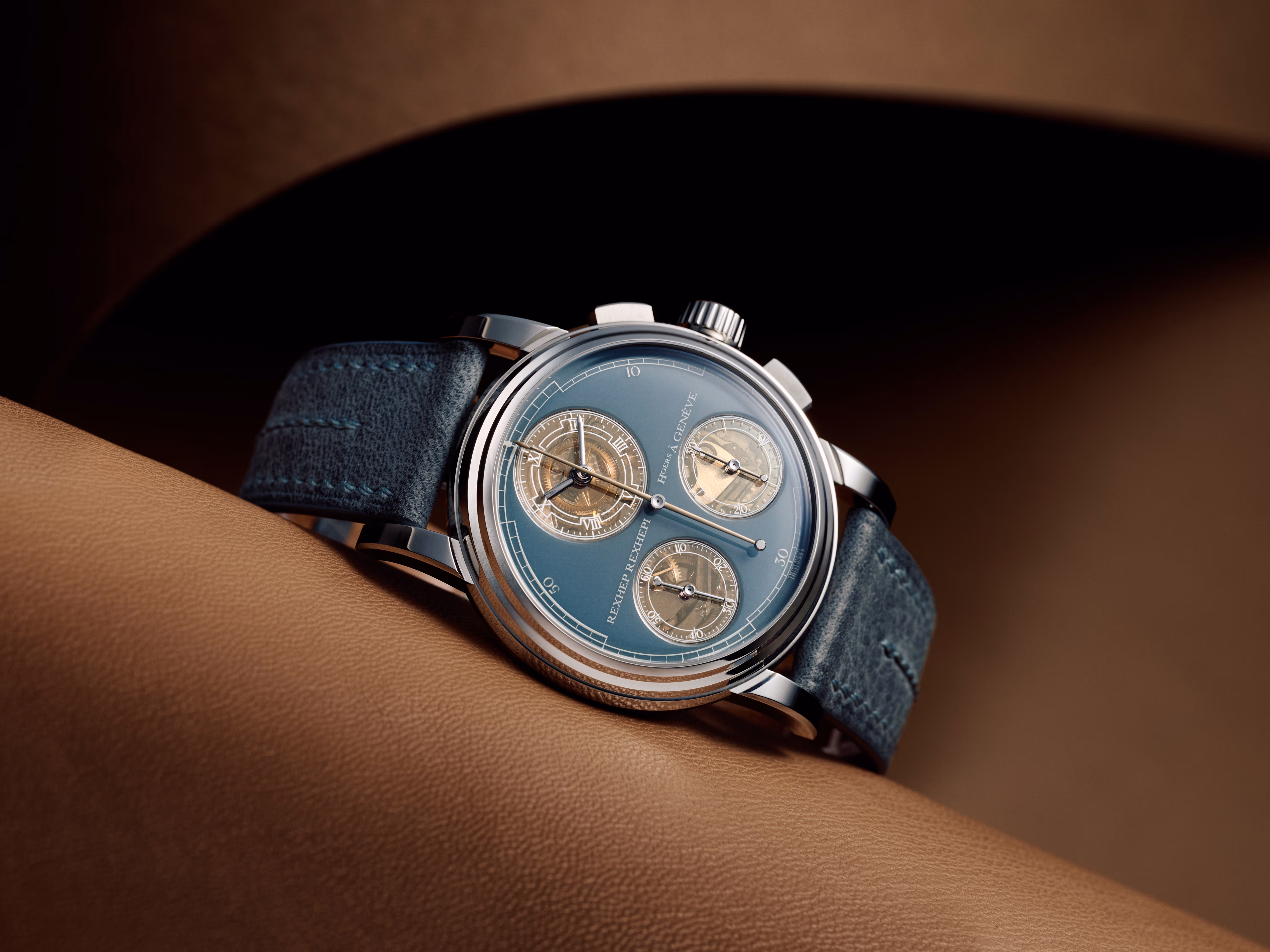 Rexhep Rexhepi RRCHF flyback chronograph enamel dial luxury watch