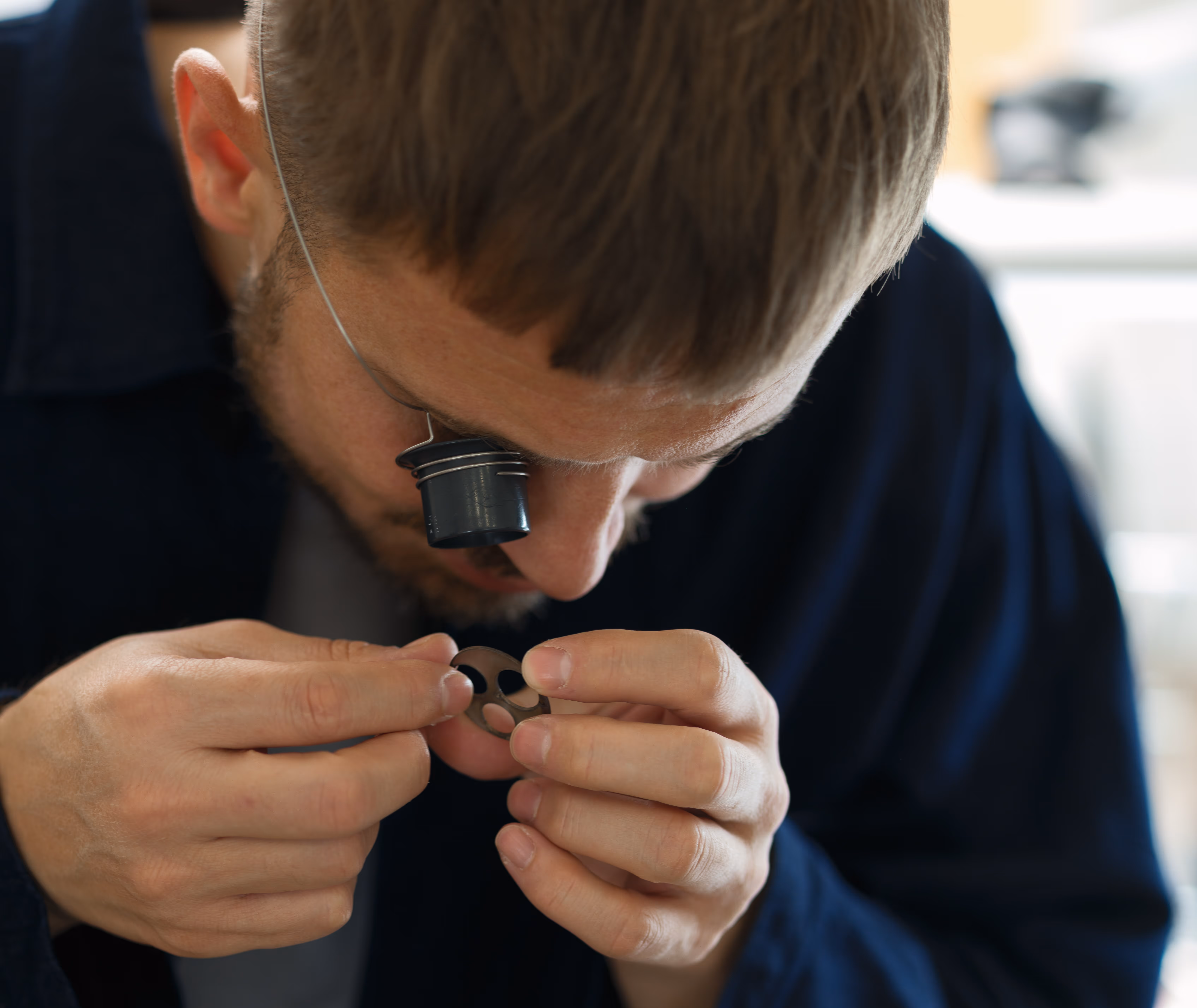 Rexhep Rexhepi watchmaker working on handcrafted movement