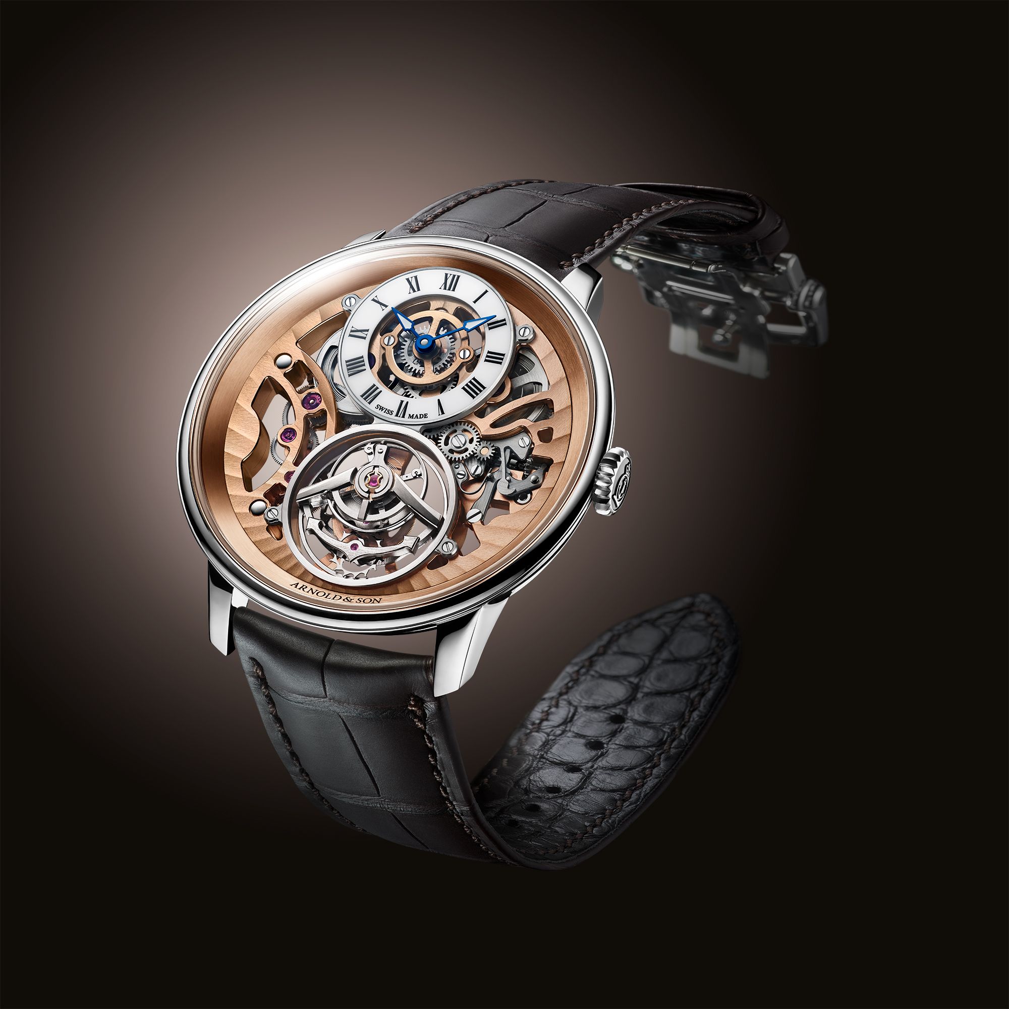 Ultrathin Tourbillon Skeleton Red Gold & Platinum 