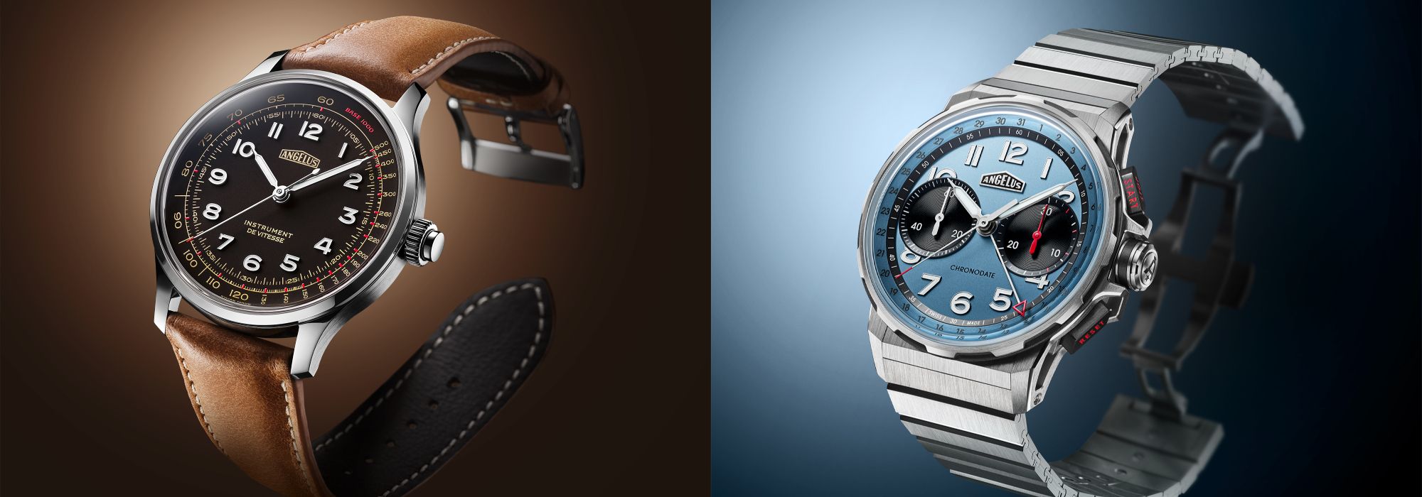 Watches and Wonders 2024: Angelus Offers Novelties Across Two Collections With The Launch Of Instrument De Vitesse And A Storm Blue Chronodate Titanium