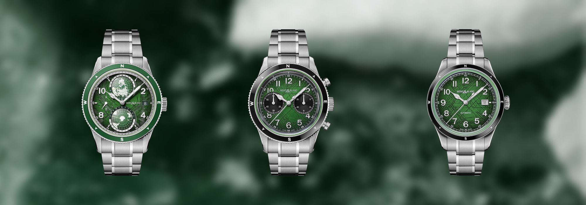 Watches And Wonders 2024: Montblanc 1858 0 Oxygen Capsule Collection Replicates The Mystique Of Emerald Icebergs With Three Exceptional Timepieces