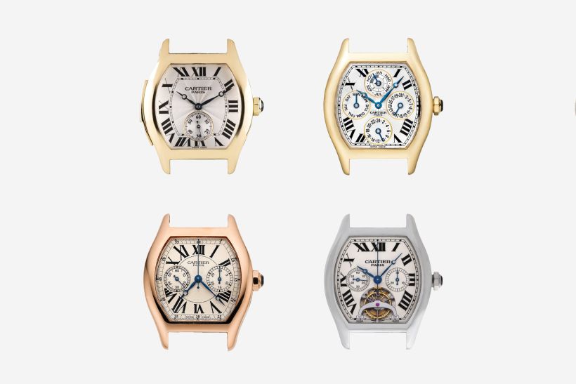 A collection of CPCP era Cartier Tortue models, source - A Collected Man
