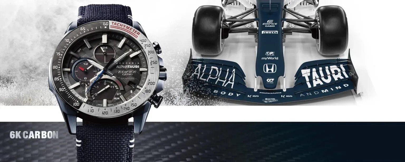 Casio 6K Carbon EDIFICE in collaboration with Scuderia Alpha