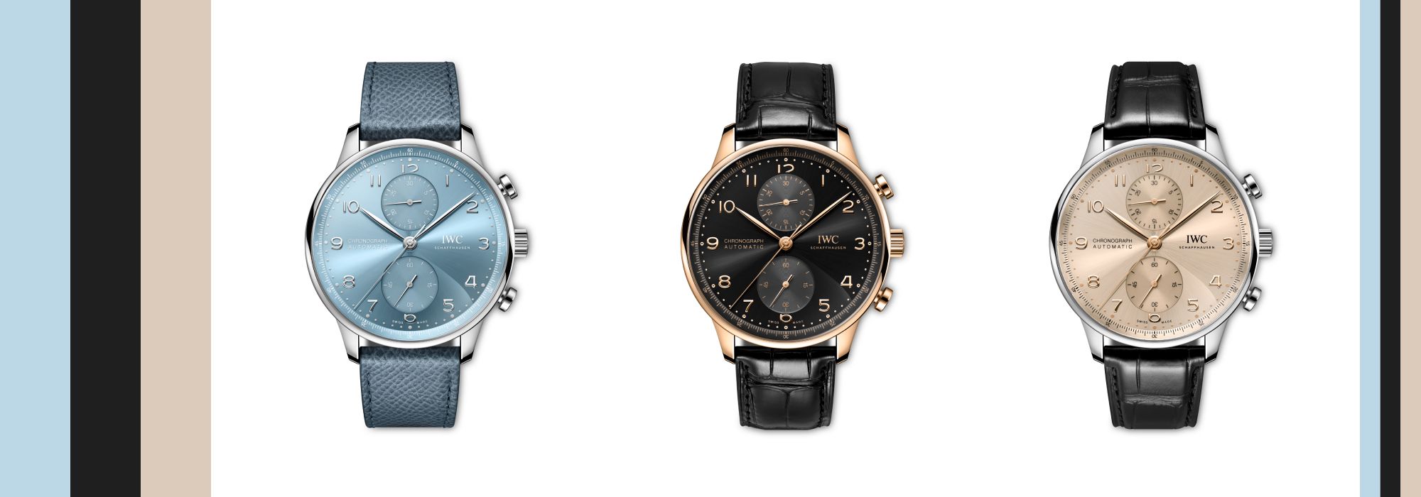 Watches And Wonders 2024: IWC Dresses Its Portugieser Chronograph In A Trio Of Colored Dials