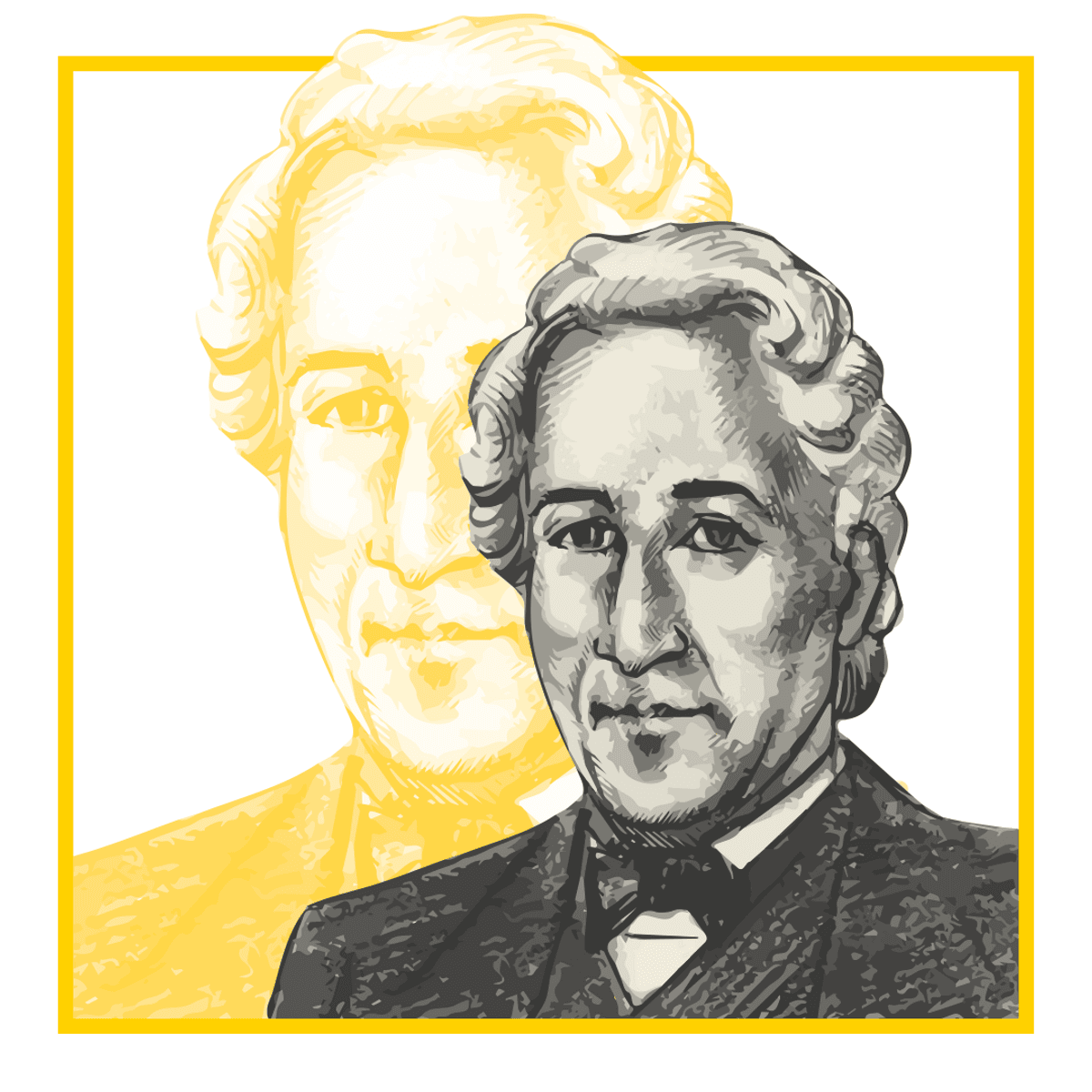 Portrait illustration of Jean-Antoine Lépine, pioneer of skeletonized watch movement design in luxury Swiss watchmaking history