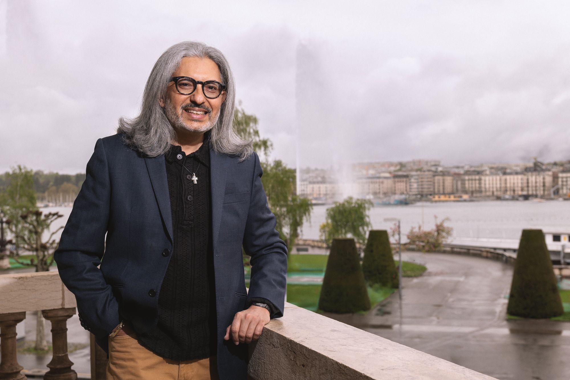 Kuruvilla Markose CEO of Titan Watches posing in Geneva during Watches And Wonders event
