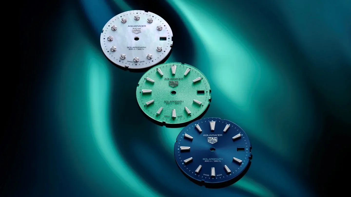 TAG Heuer offers the first mother-of-pearl dial on a solar powered timepiece