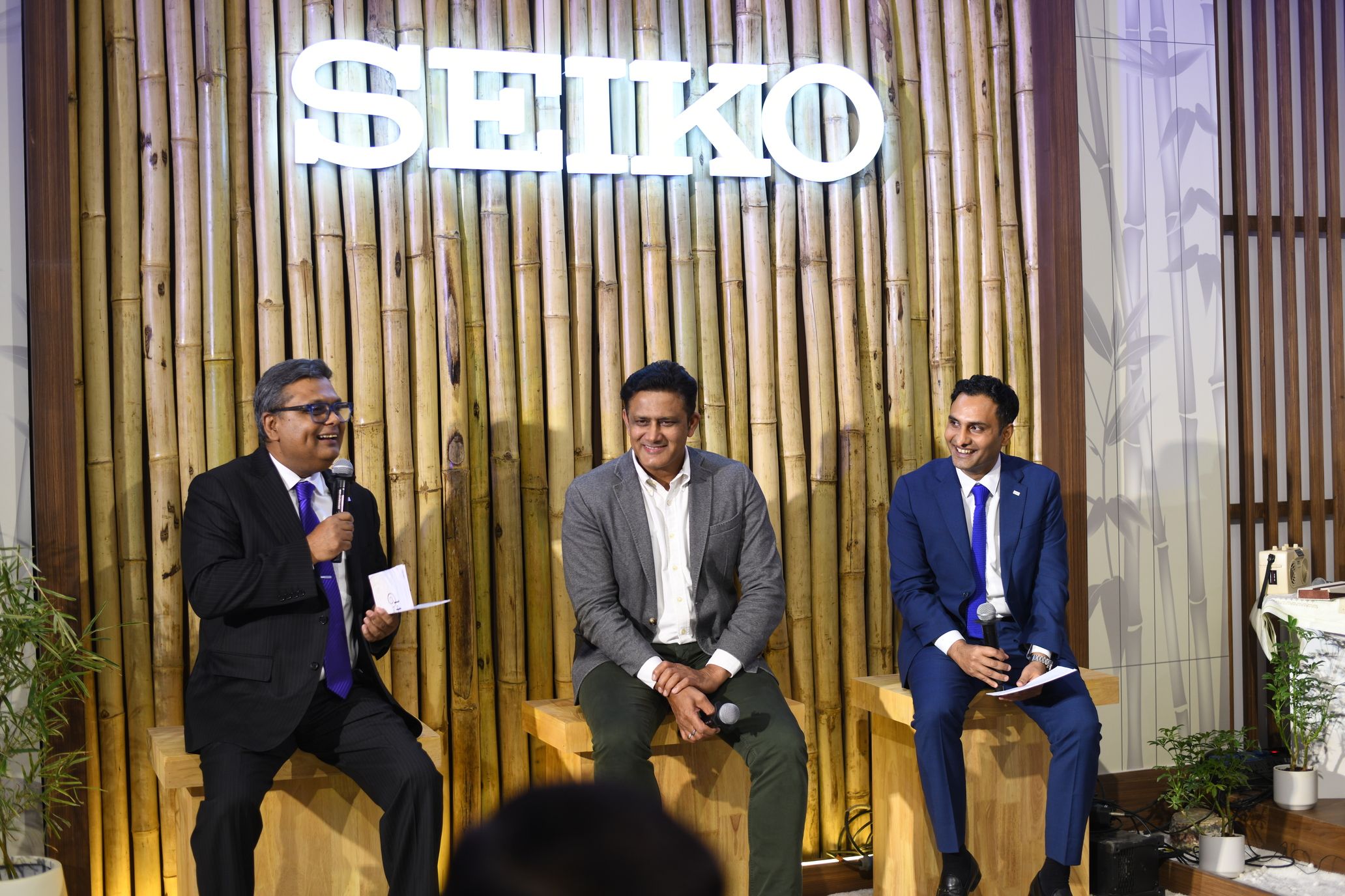L - R - Niladri Mazumder, President and COO, SEIKO India, Anil Kumble, Rajesh Patel, Deputy General Manager - Marketing.jpeg