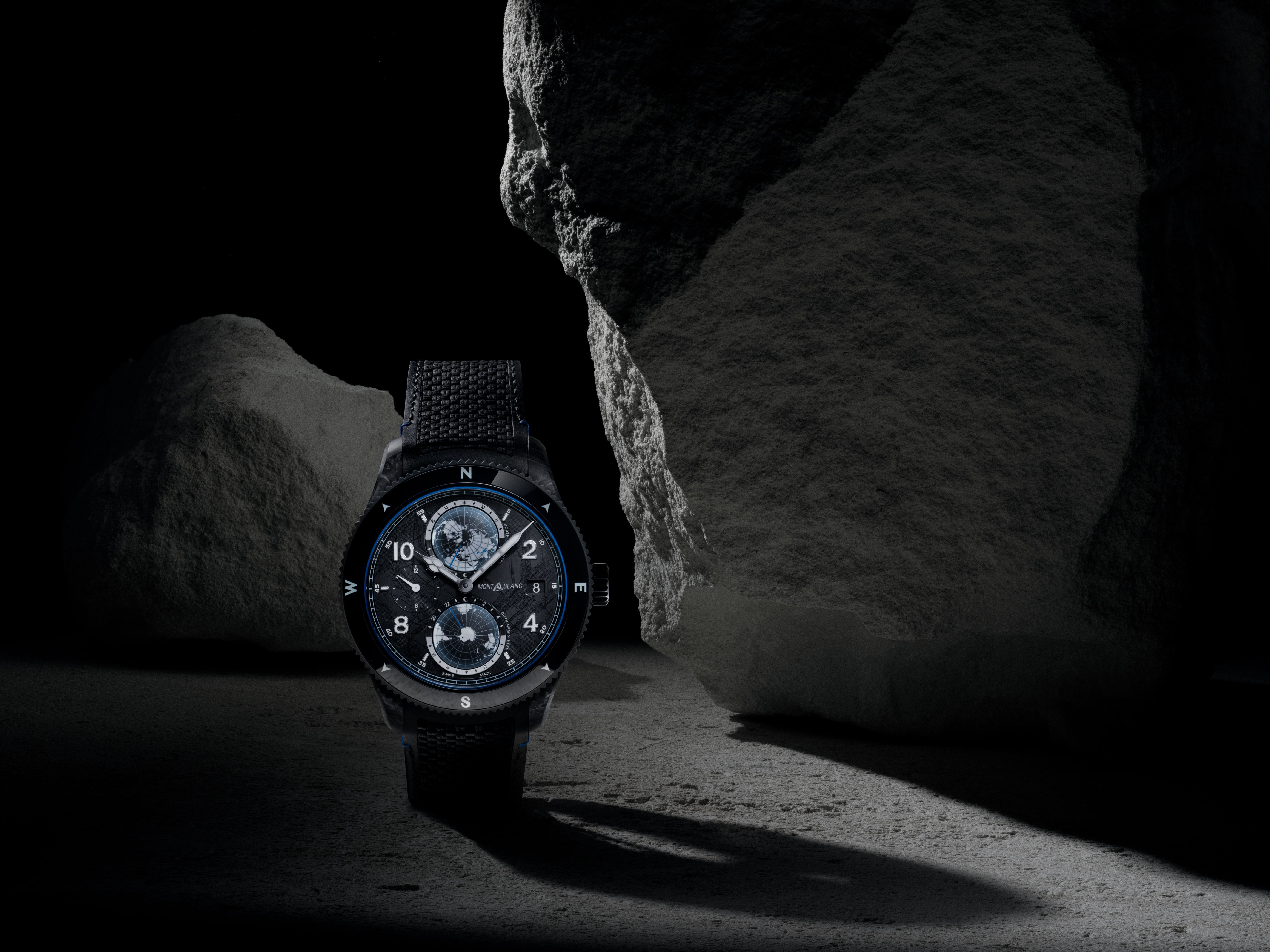 Watches and Wonders 2024: Montblanc Forges Its 1858 Geosphere 0 Oxygen Carbo2 In An Innovative CO2 Infused Case