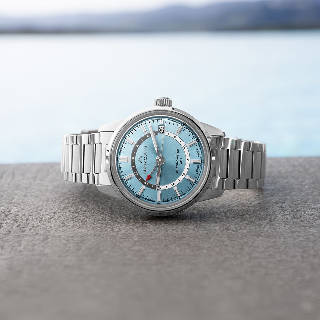 NORQAIN  Freedom 60 GMT Ice Blue Watch