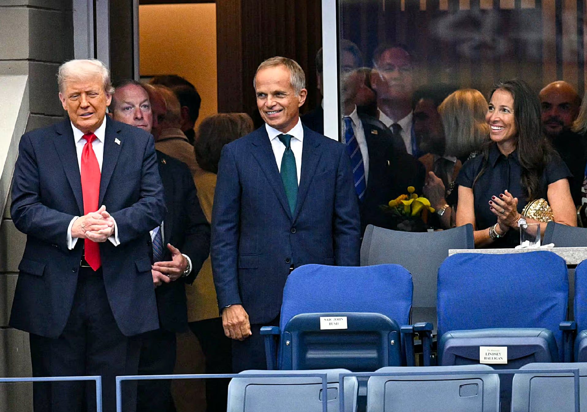 President Trump with Rolex CEO Jean-Frederic Dufour U.S. Open Tennis.jpg