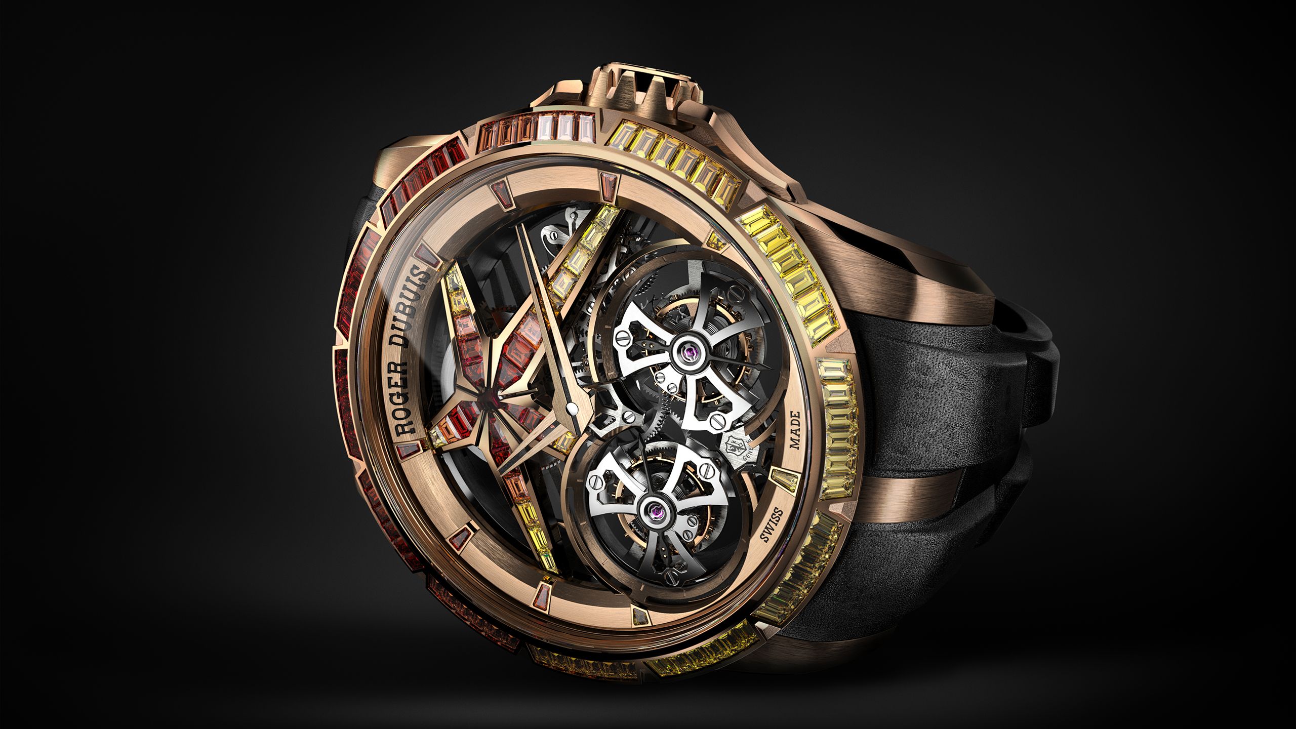 Roger Dubuis Excalibur Sunrise Double Tourbillon Close-up