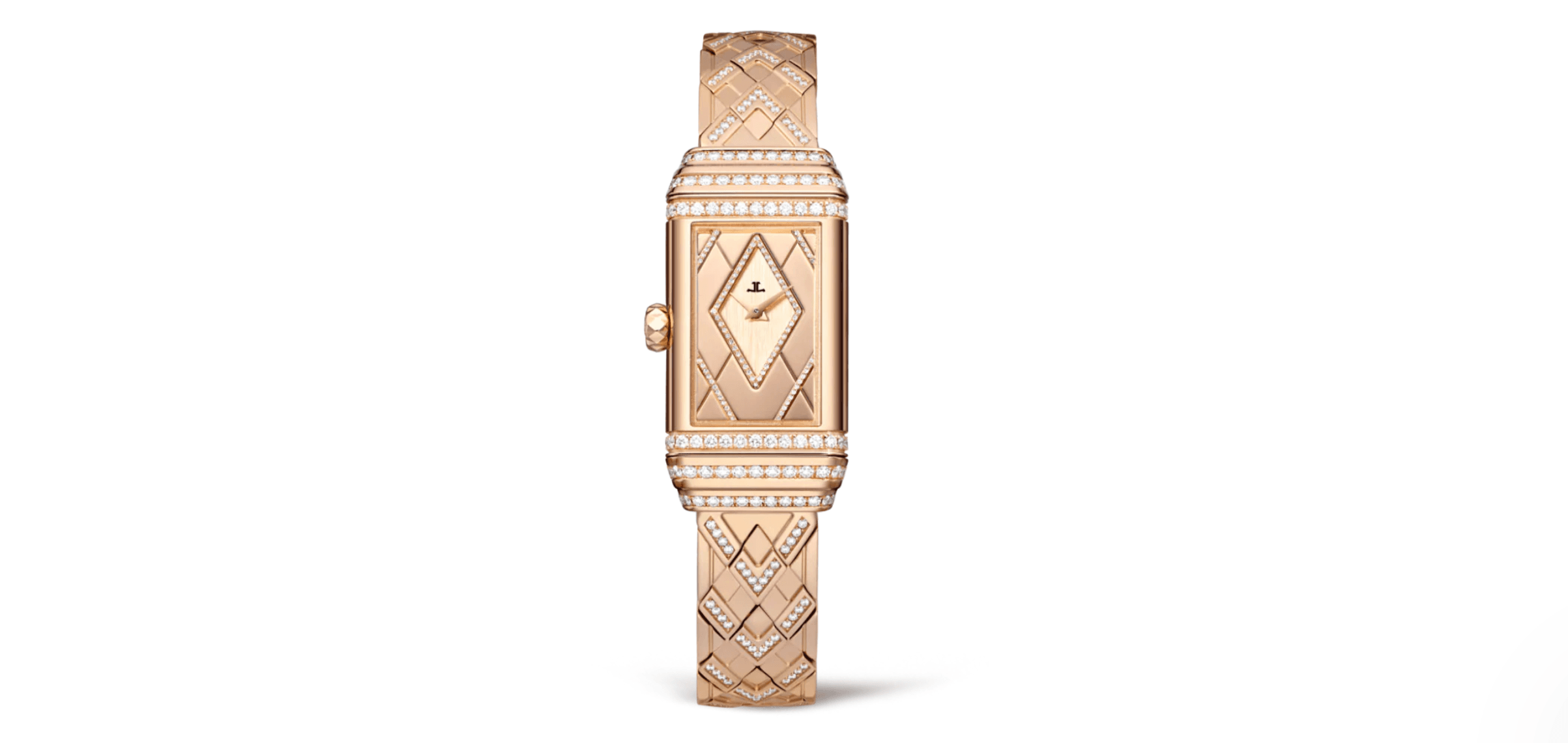 The Jaeger-LeCoultre Pink Gold Reverso One Duetto Jewellery
