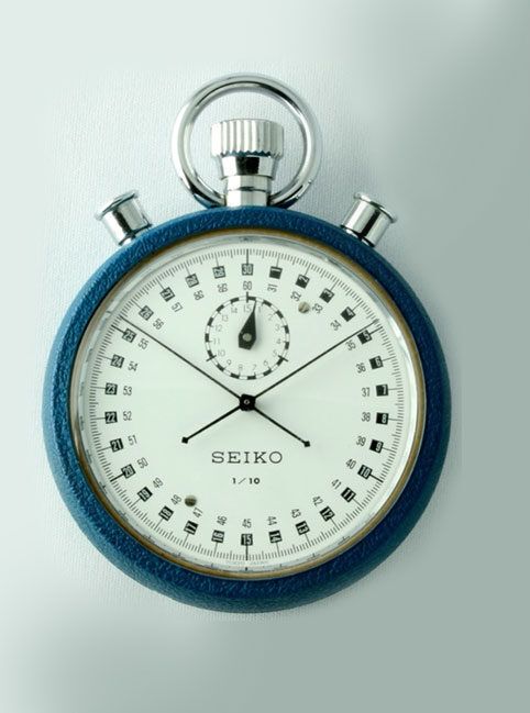 Seiko’s manual stopwatch for the 1964 Tokyo Olympics - source, Seiko