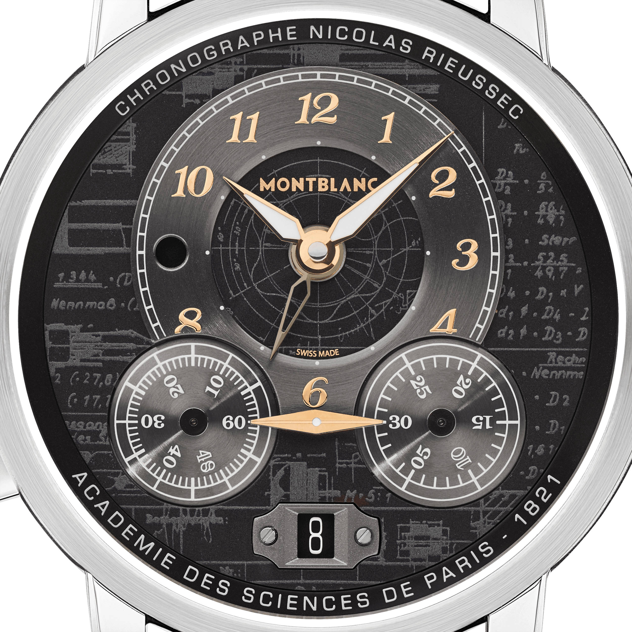 The dial details honor the Montblanc Meisterstück writing device