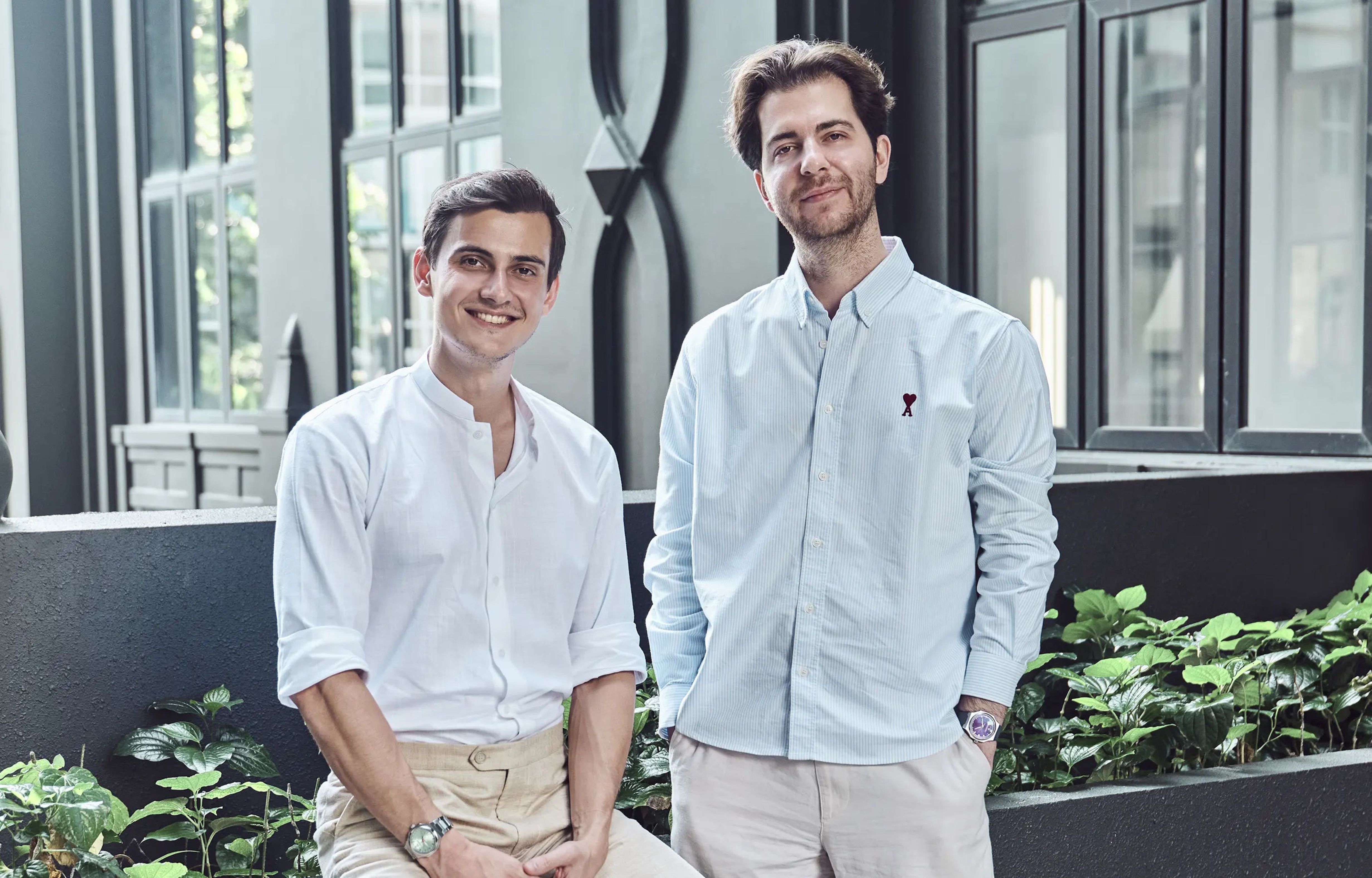 Atelier Wen founders Wilfried Buiron and Robin Tallendier, creators of the Chinese independent watch brand