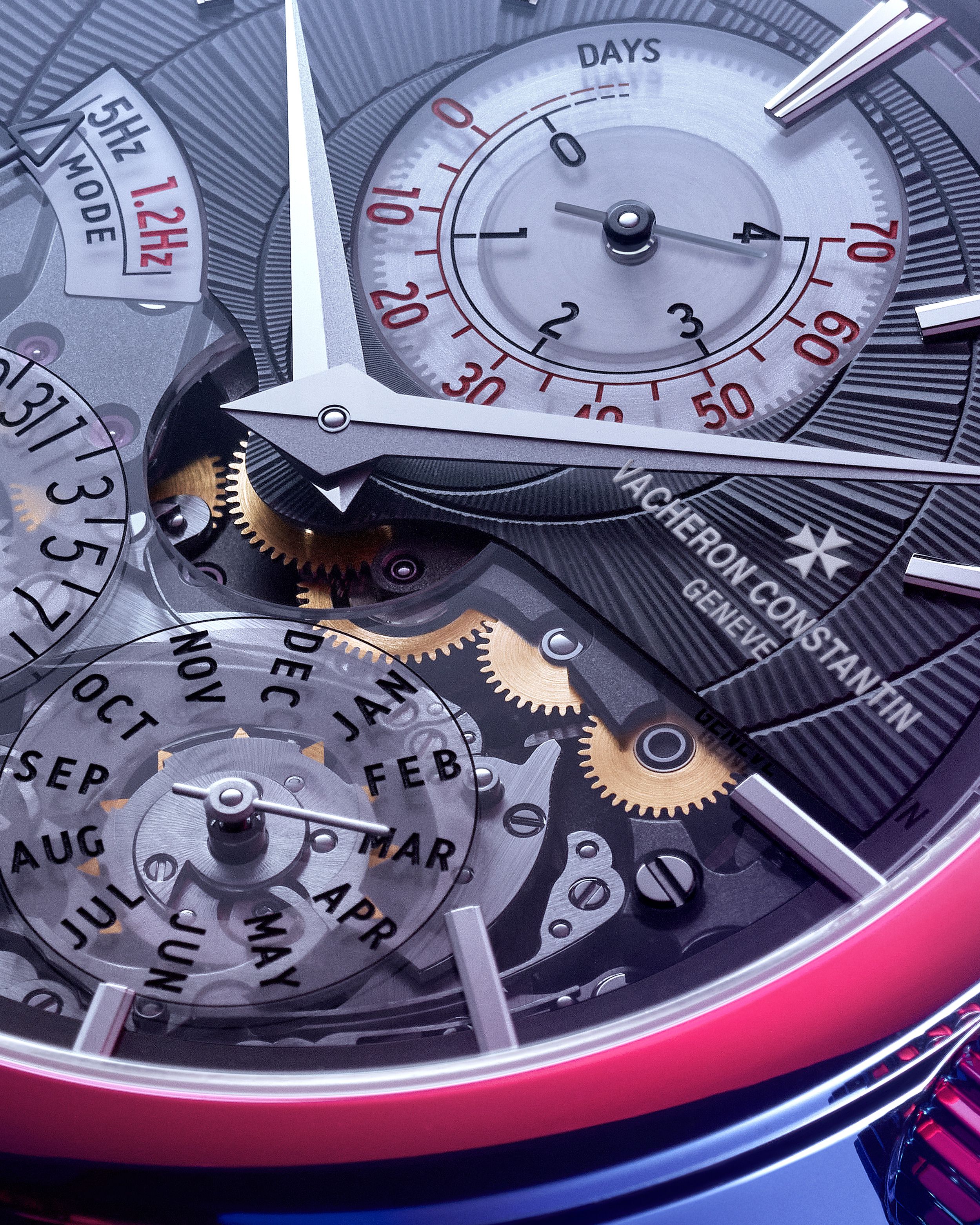 Vacheron Constantin Traditionnelle Twin Beat Perpetual Calendar with skeletonized sapphire dial revealing the 70-day reserve mechanism