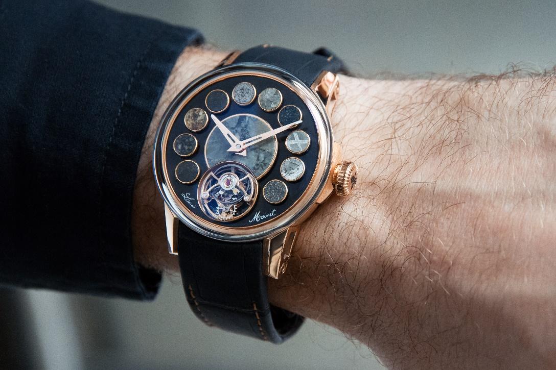 The Louis Moinet Cosmopolis incarnates the universe within a wearable wrist adornment.