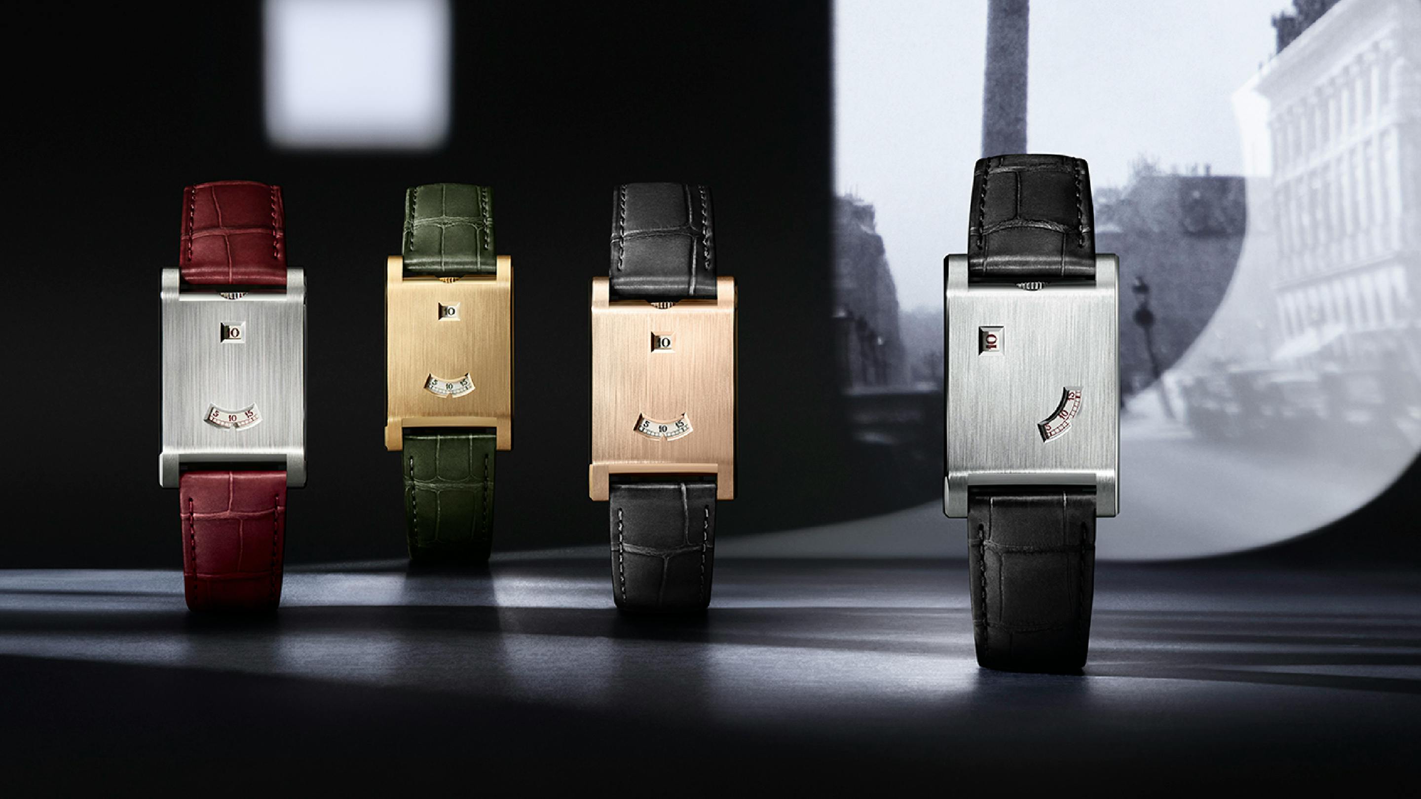 Cartier Tank à Guichets collection vintage inspired luxury watch design