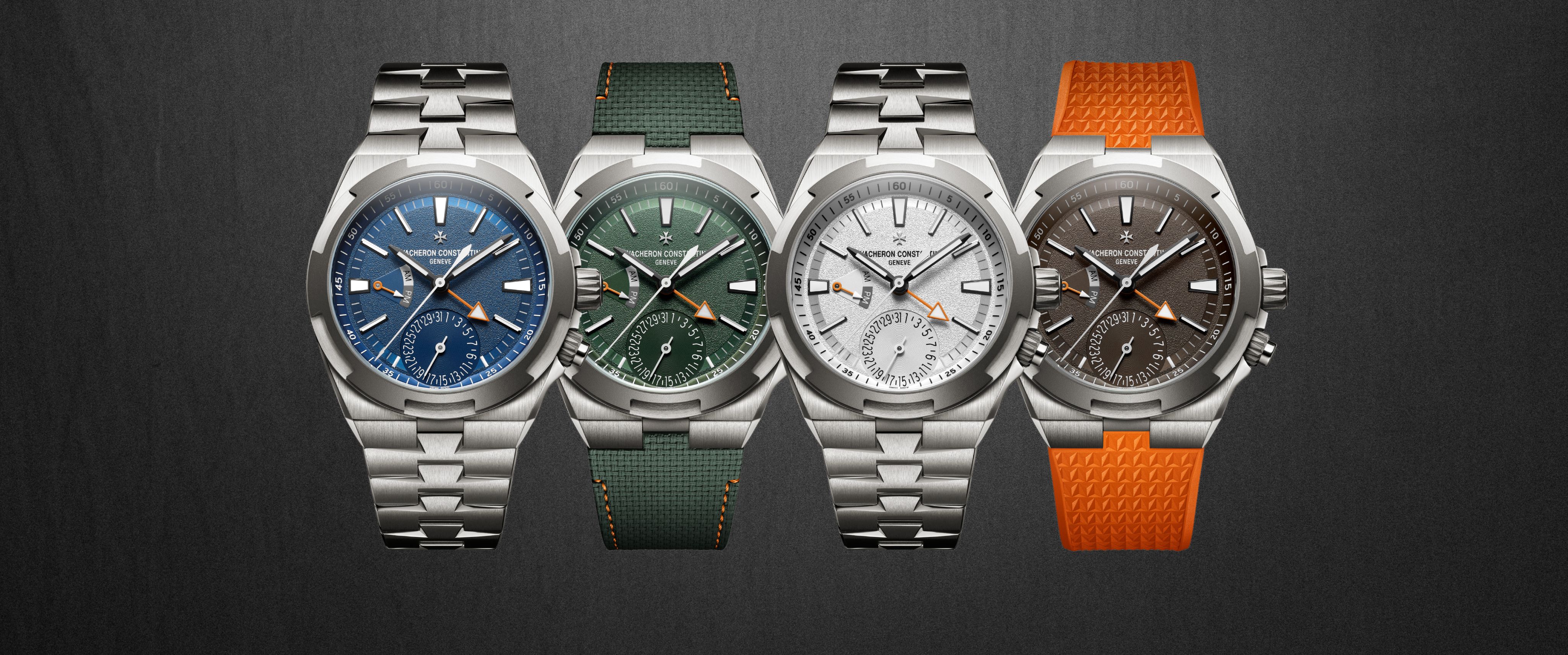 Vacheron Constantin Overseas Dual Time Cardinal Points collection featuring North, East, South and West editions in titanium