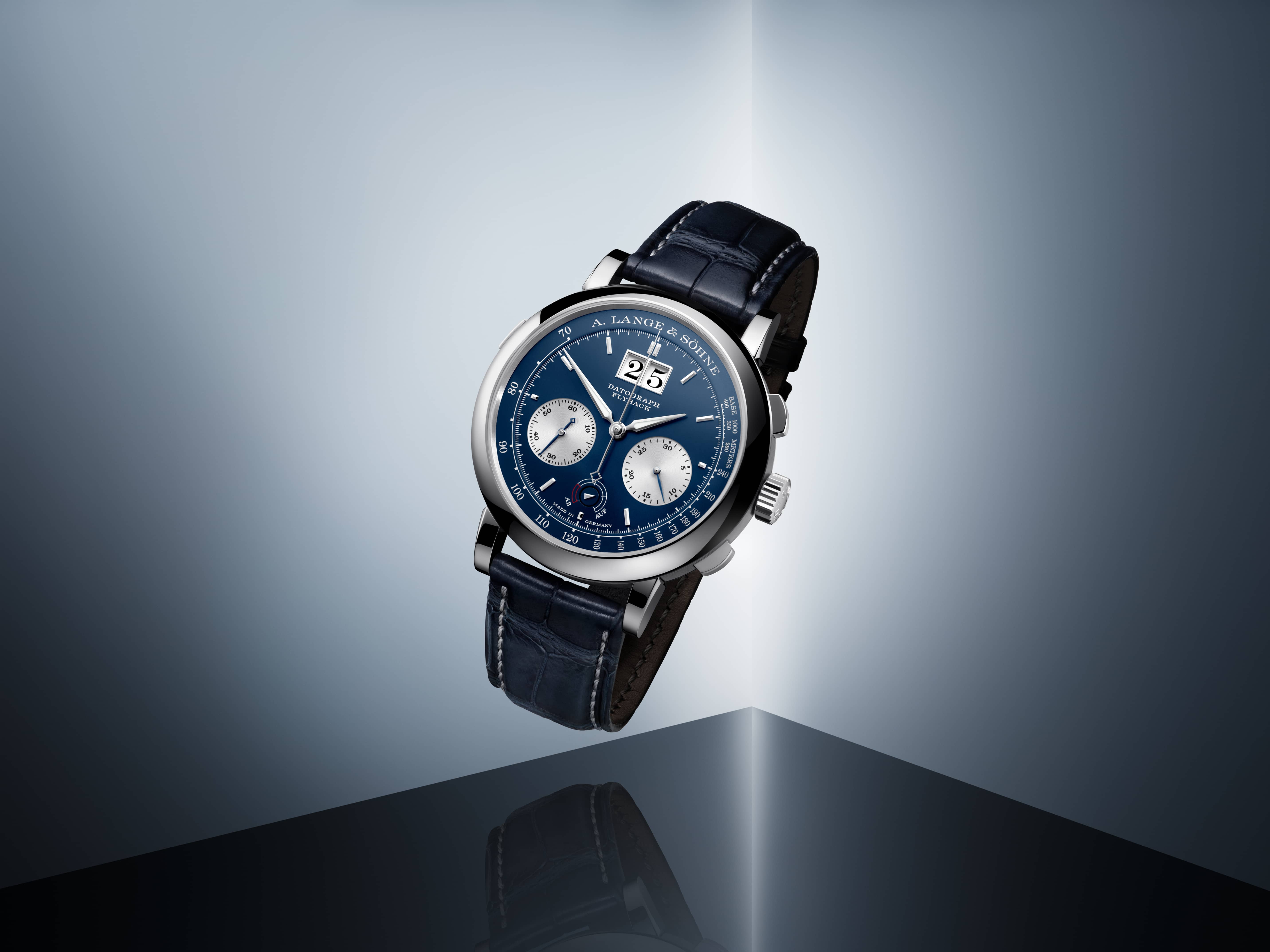 Watches And Wonders 2024: The 25th Anniversary A. Lange & Söhne Datograph Up/Down Gets Dressed In White Gold With A Blue Dial