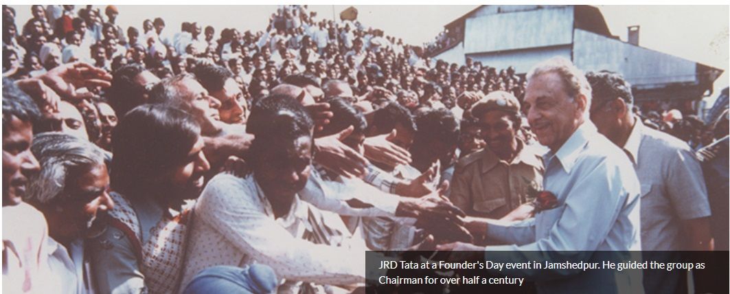 JRD Tata at Founder's Day Event