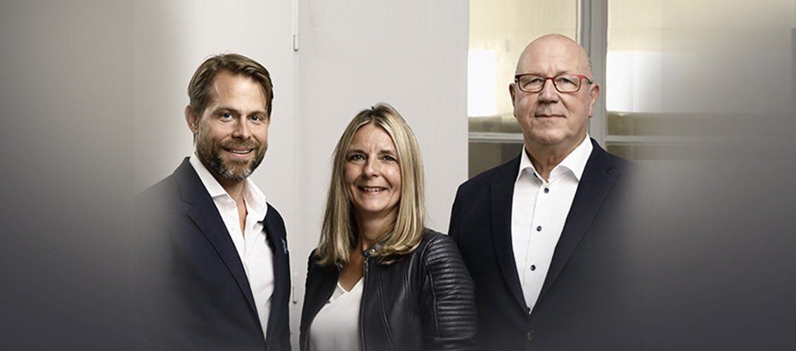 Rolf Studer and Claudine Gertiser-Herzog with Ulrich W. Herzog