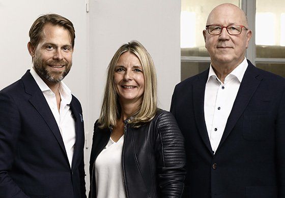 Rolf Studer and Claudine Gertiser-Herzog with Ulrich W. Herzog