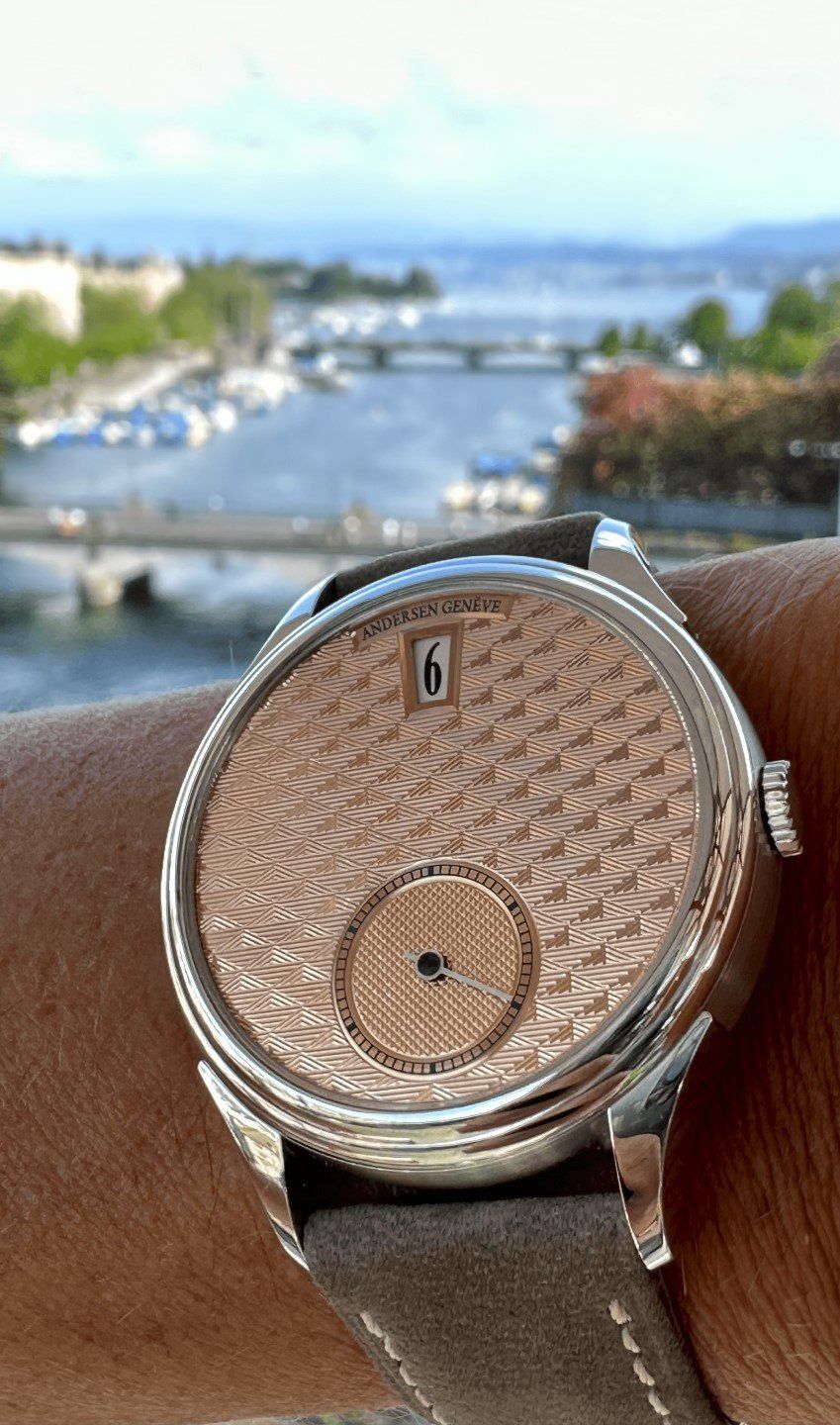 Andersen Genève launches the Jumping Hours watch in Pink Gold and Platinum