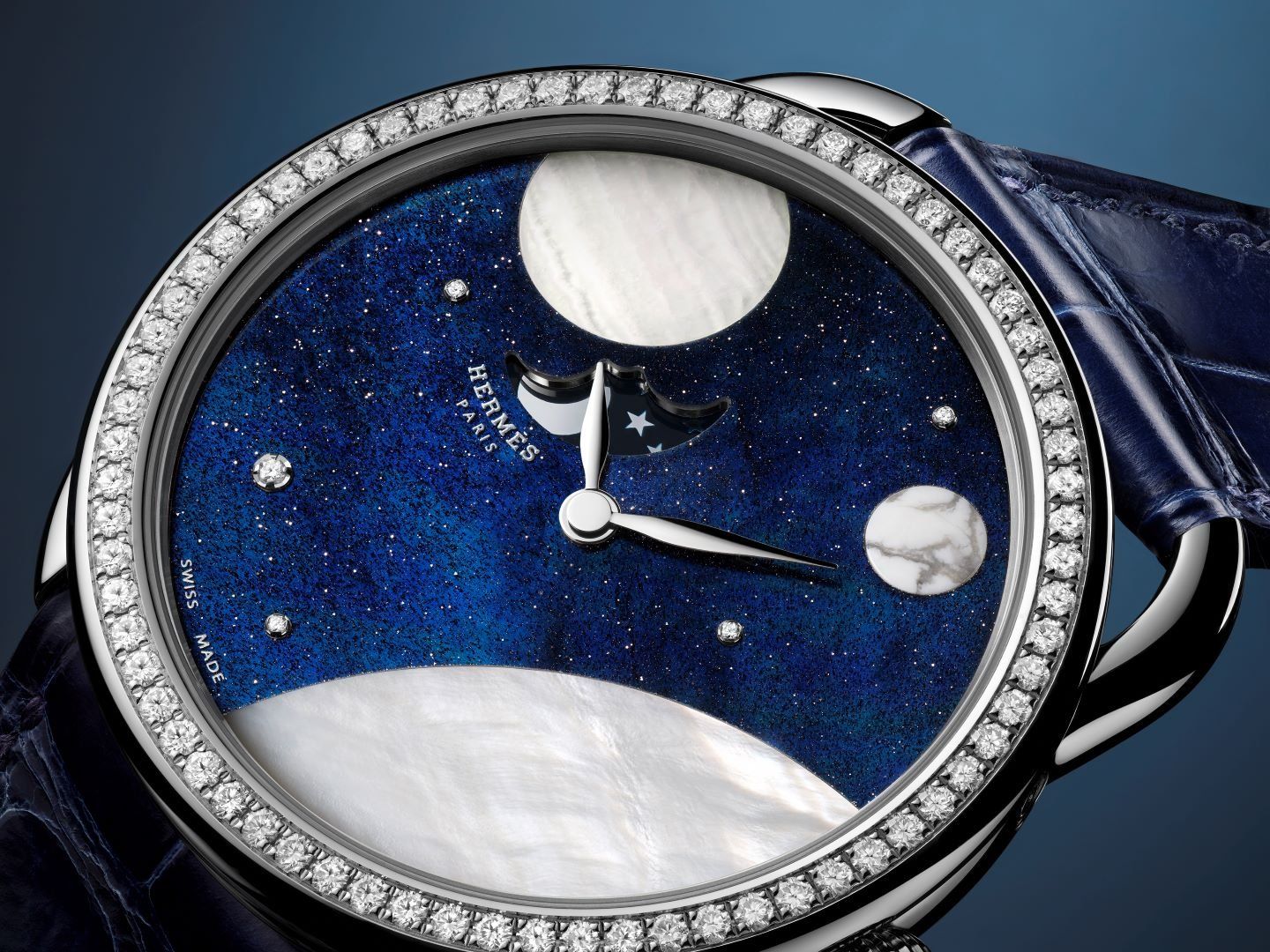The Arceau Petite Lune showcases a fantastic cosmic interplay