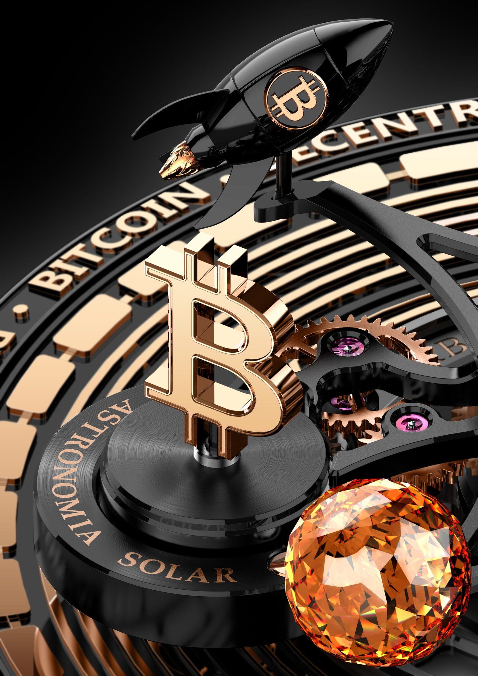 Astro solar Bitcoin close up 1