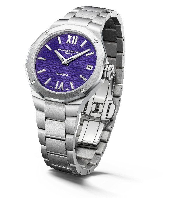 The Riviera M0A10728 with a violet dial
