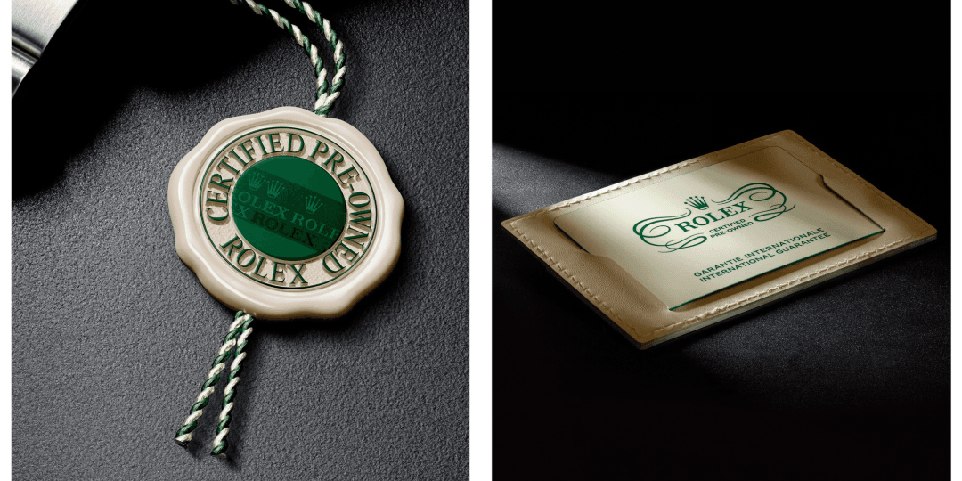 Rolex’s pre-owned seal and certificate ensuring that the watch purchased is in ‘proper functioning’ condition and is certified by Rolex 