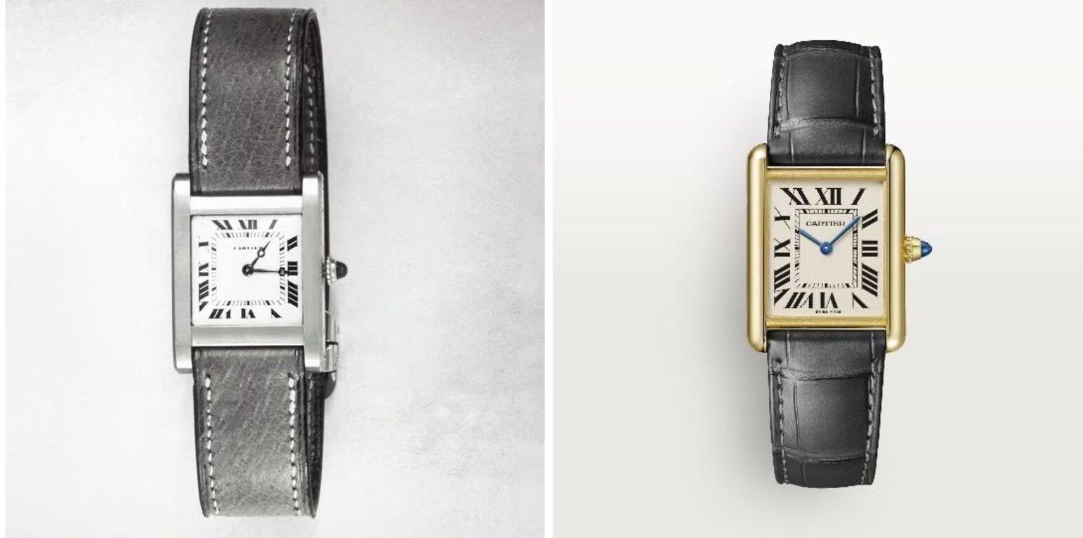 Tank-Original from 1919 and the 2023 Tank Louis Cartier Watch