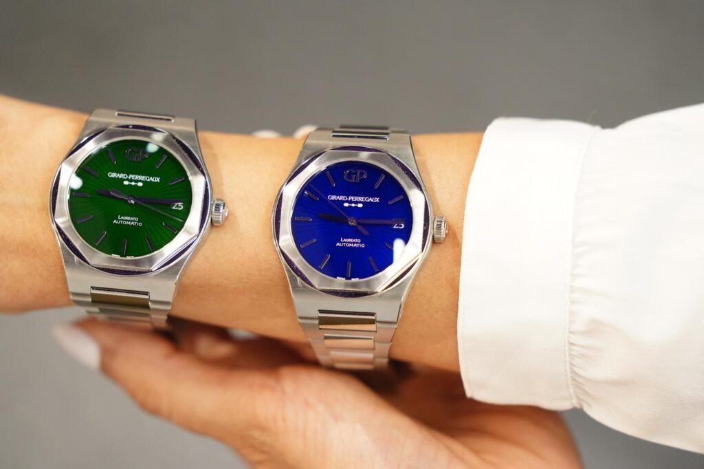 New Launch - Girard Perregaux Laureato 42 mm Eternity Edition in Blue & Green at Dubai Watch Week 2021