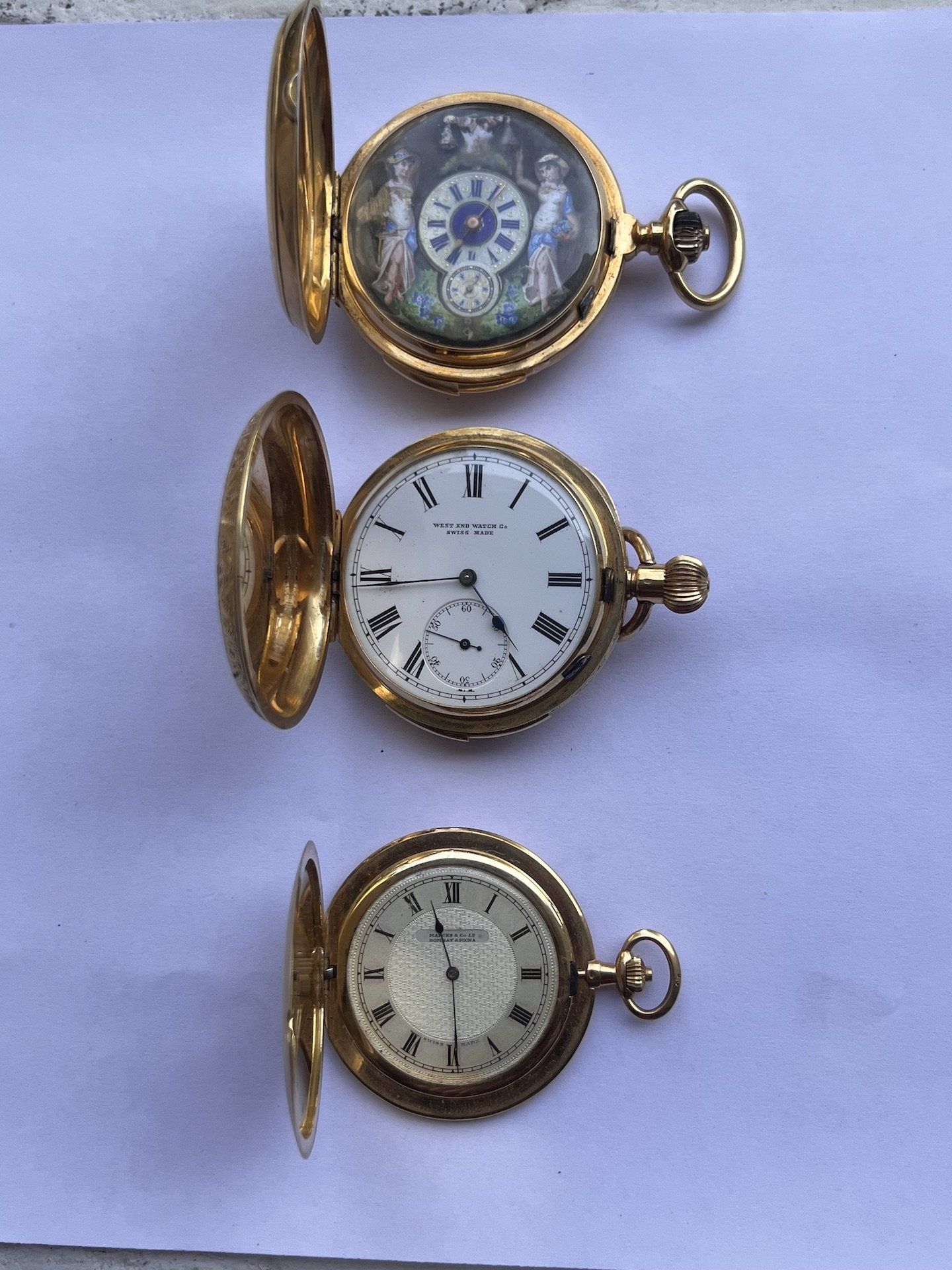 Pocket watch by West End Watch Co., 1850