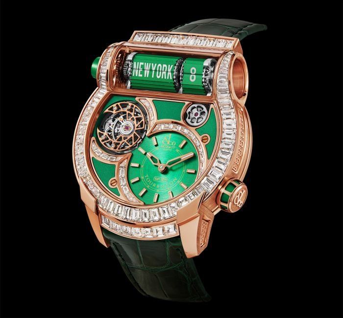 Jacob & Co.: Epic SF24 Tourbillon Baguette Green Dial