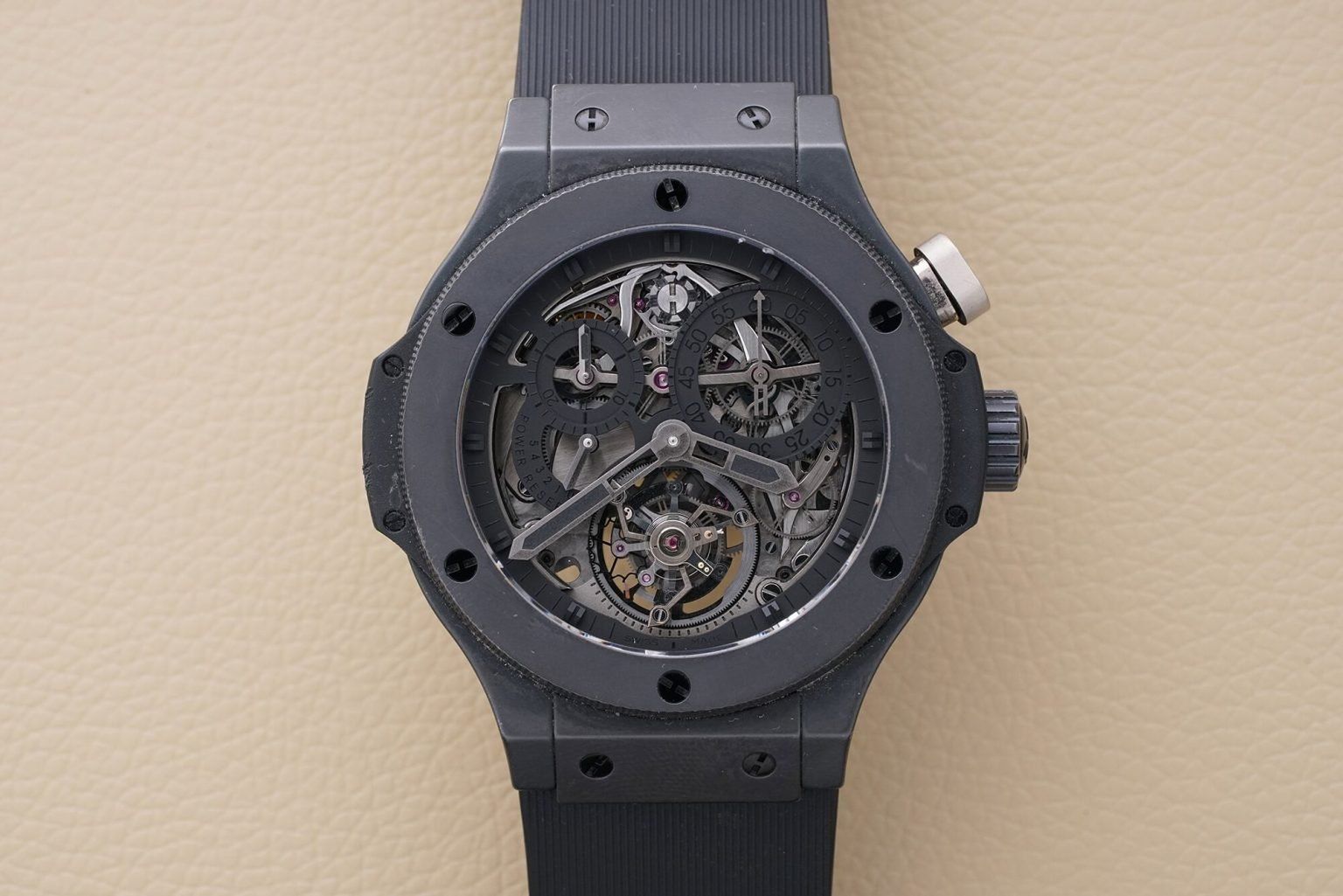 Hublot Bigger Bang All Black Tourbillon Chronograph 'Special Piece', Jean-Claude Biver’s choice for the first NFT auction of a luxury watch, source - Perpetual Passion
