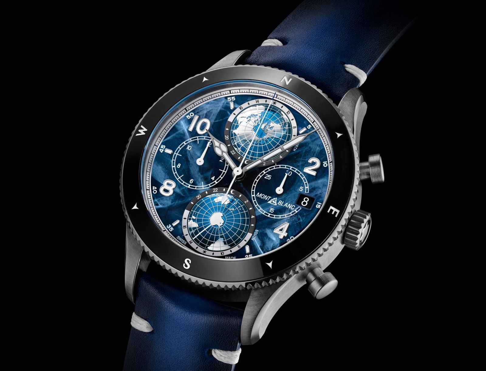 The watch comes with a calf strap.