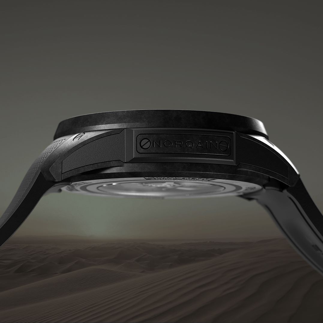 Its 42mm case is entirely black NORTEQ over rubber and houses the same Manufacture movement.