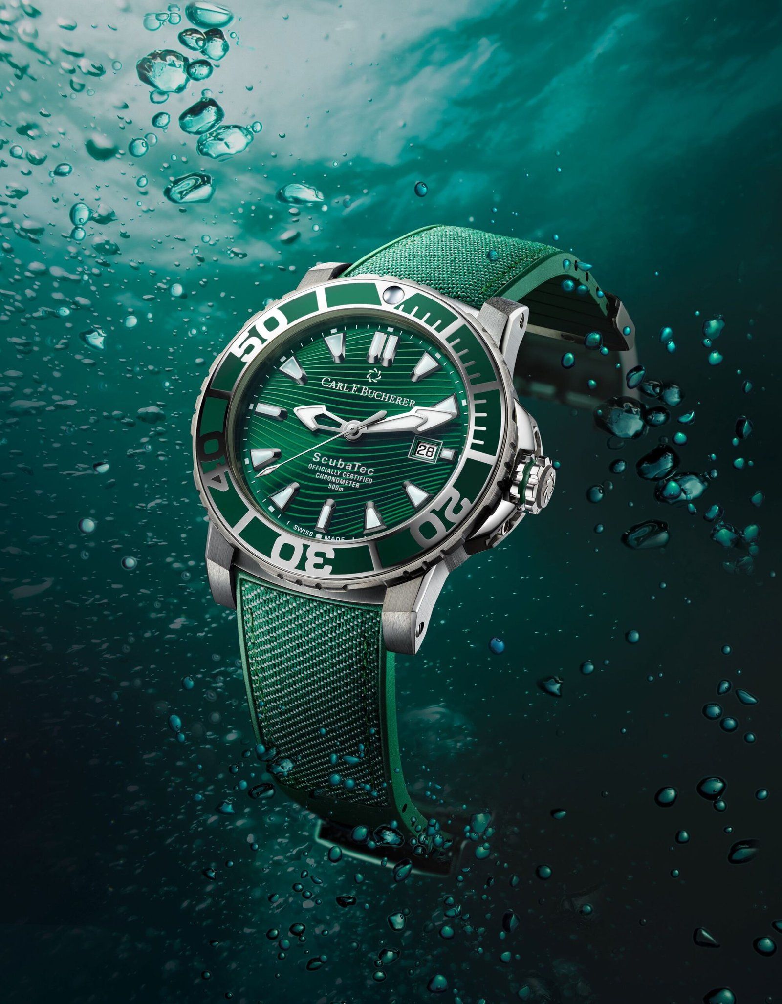 Carl F. Bucherer introduces Patravi ScubaTec Verde timepiece