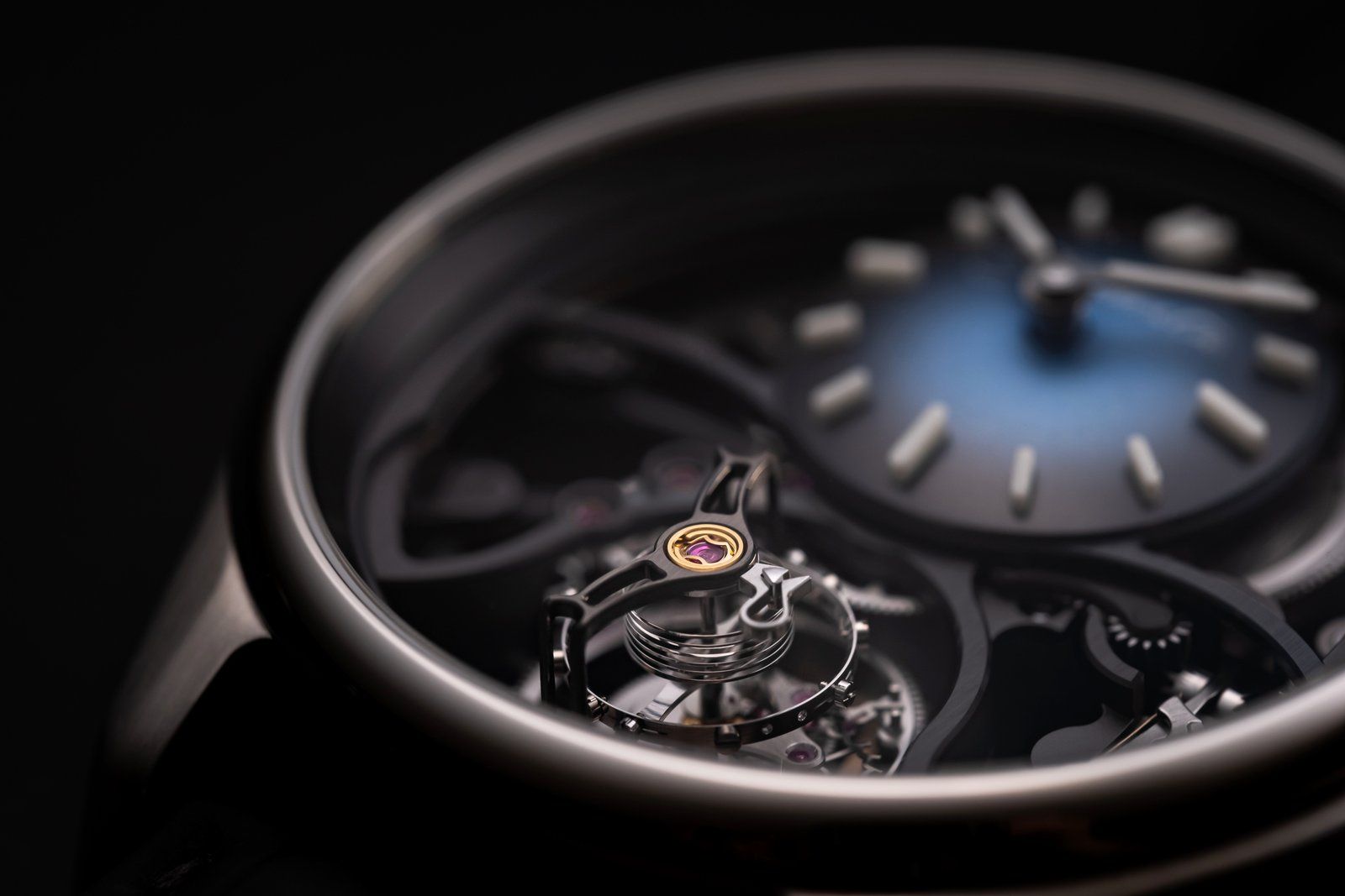 H. Moser & Cie: Pioneer Cylindrical Tourbillon Skeleton