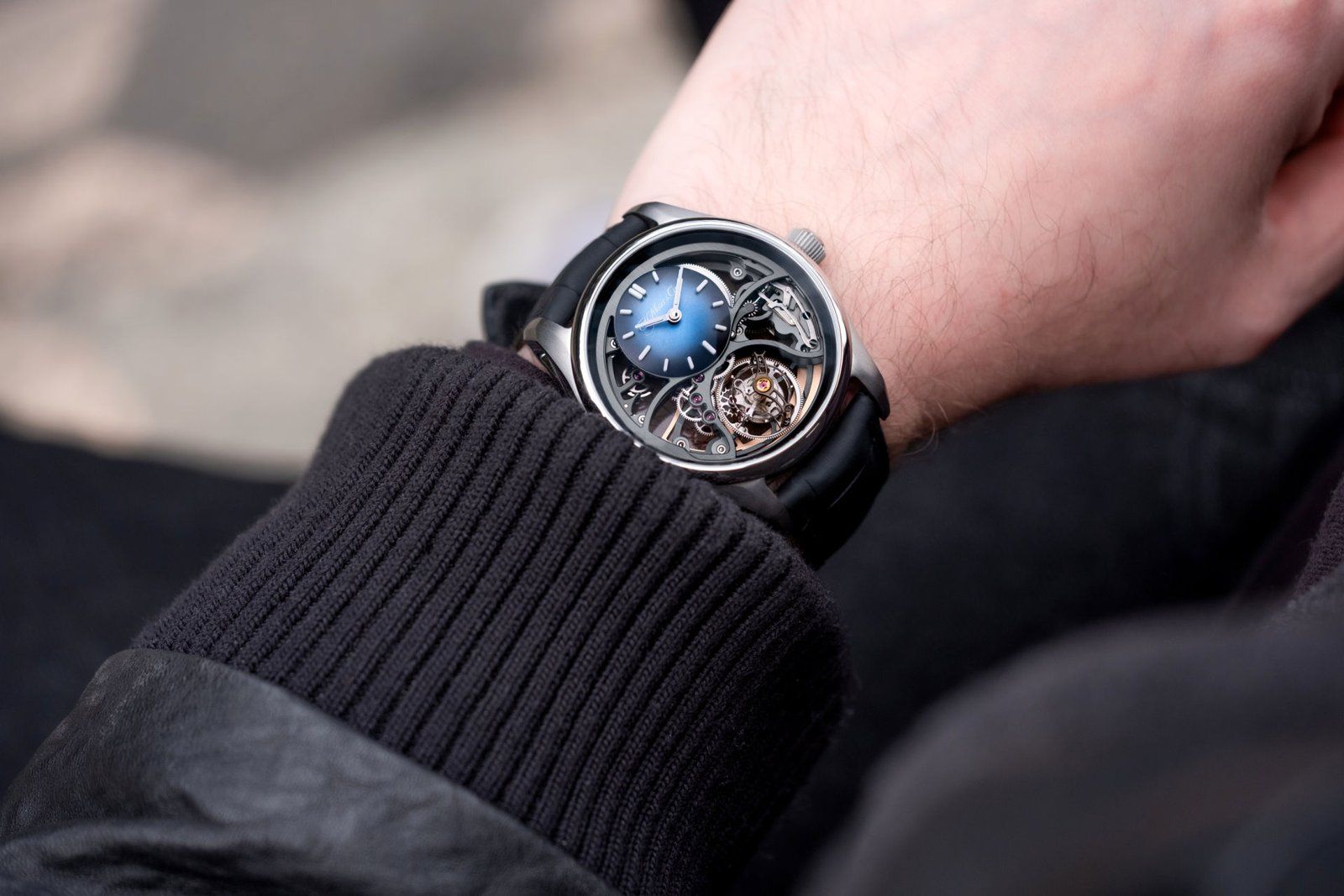 H. Moser & Cie: Pioneer Cylindrical Tourbillon Skeleton